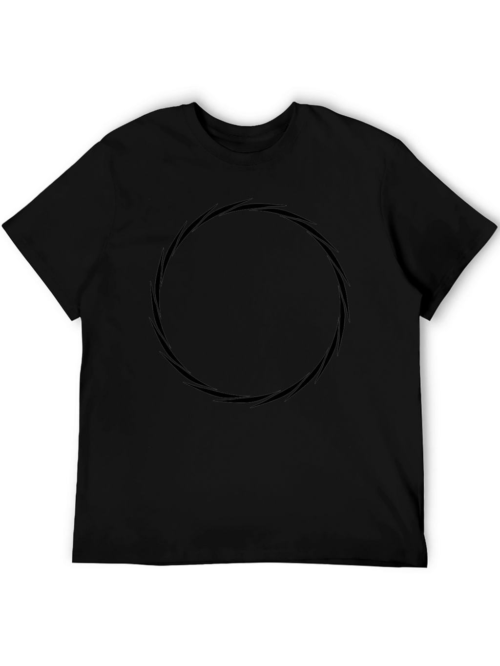Mens Black T-Shirt with Abstract Circle Design