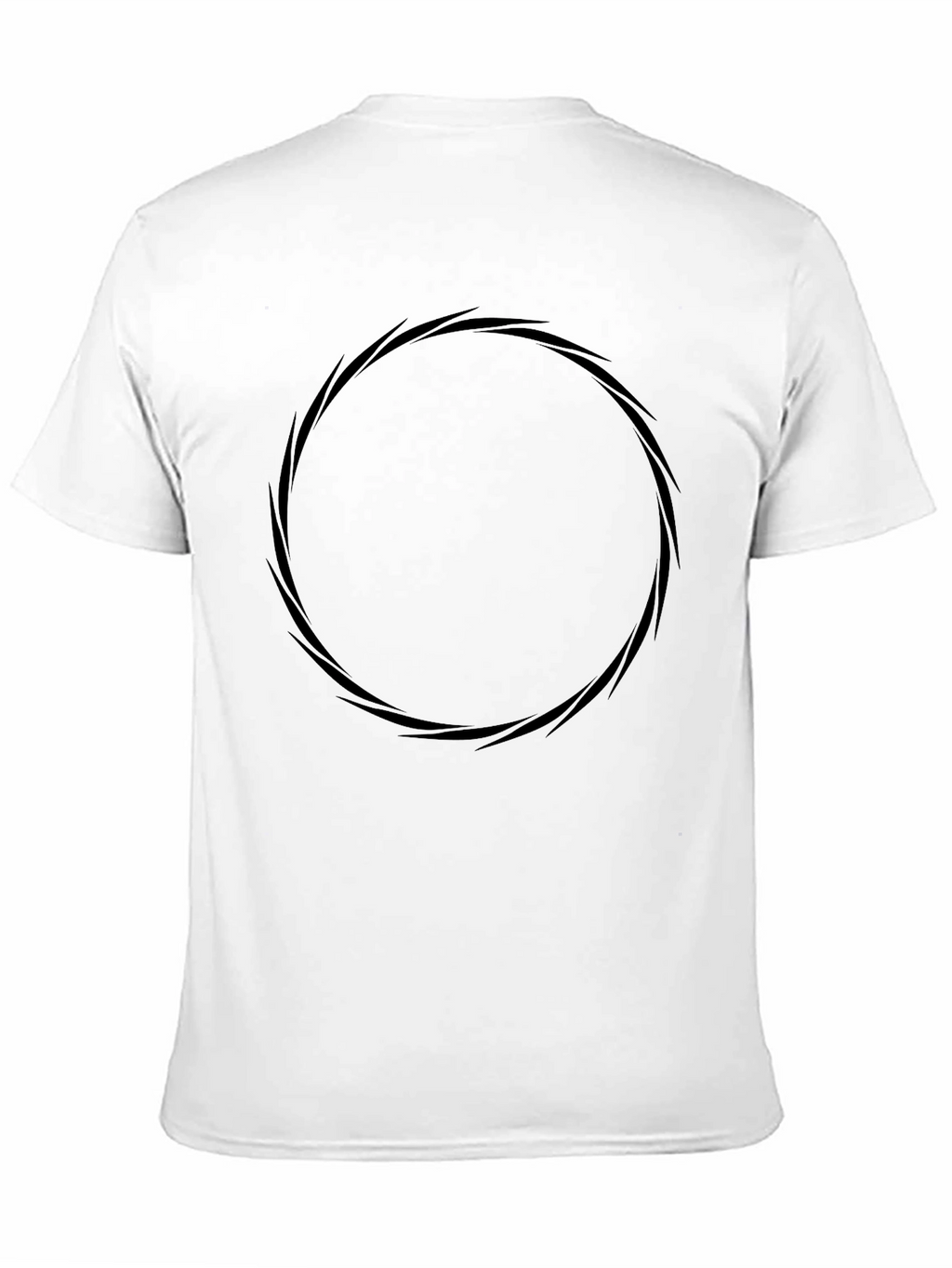 Mens Black T-Shirt with Abstract Circle Design