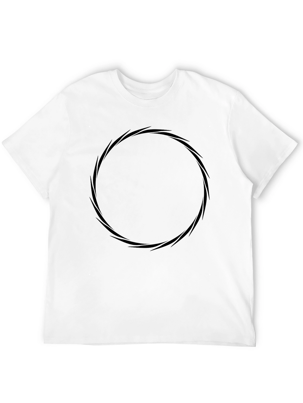 Mens Black T-Shirt with Abstract Circle Design