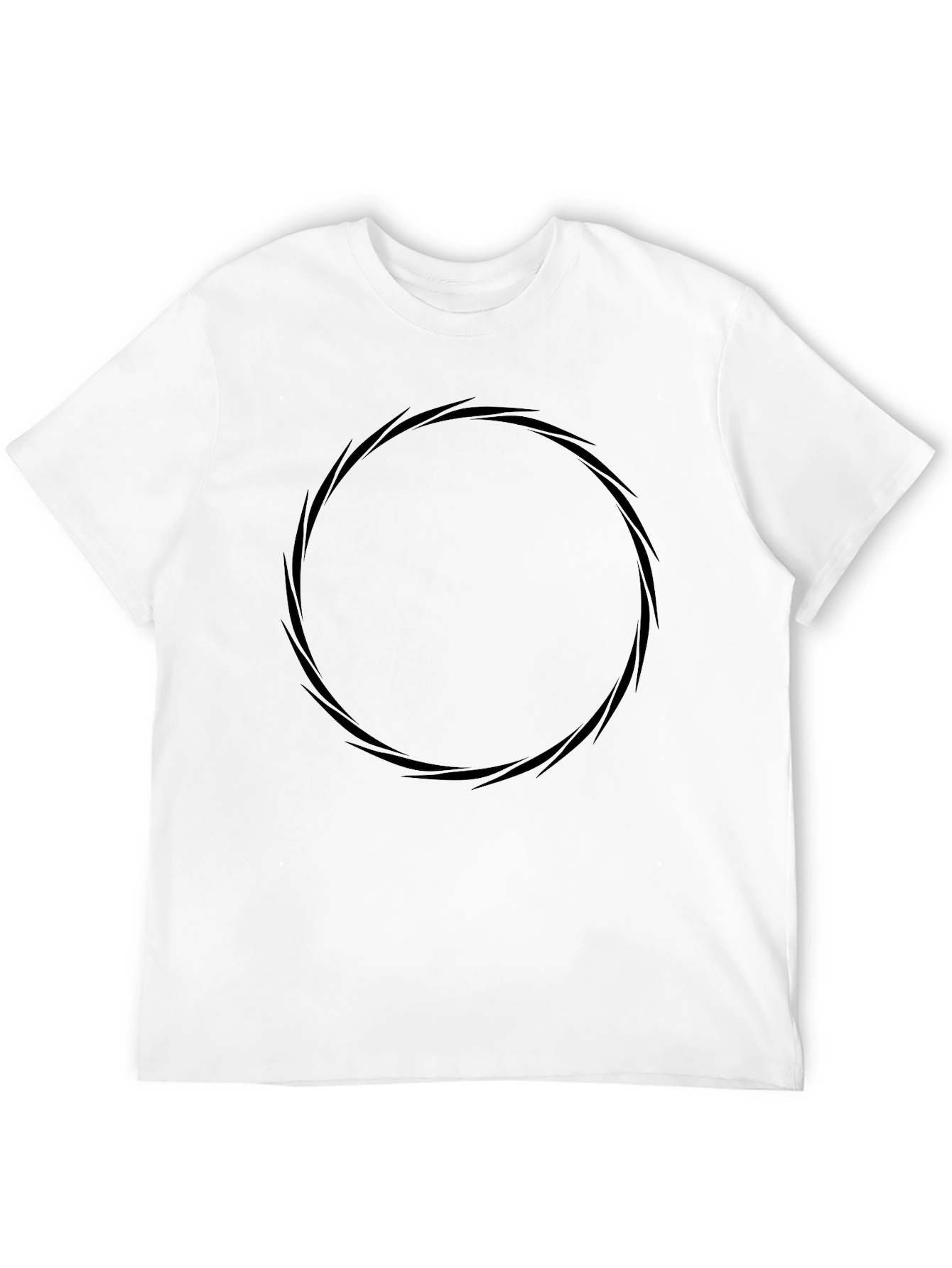 Mens Black T-Shirt with Abstract Circle Design