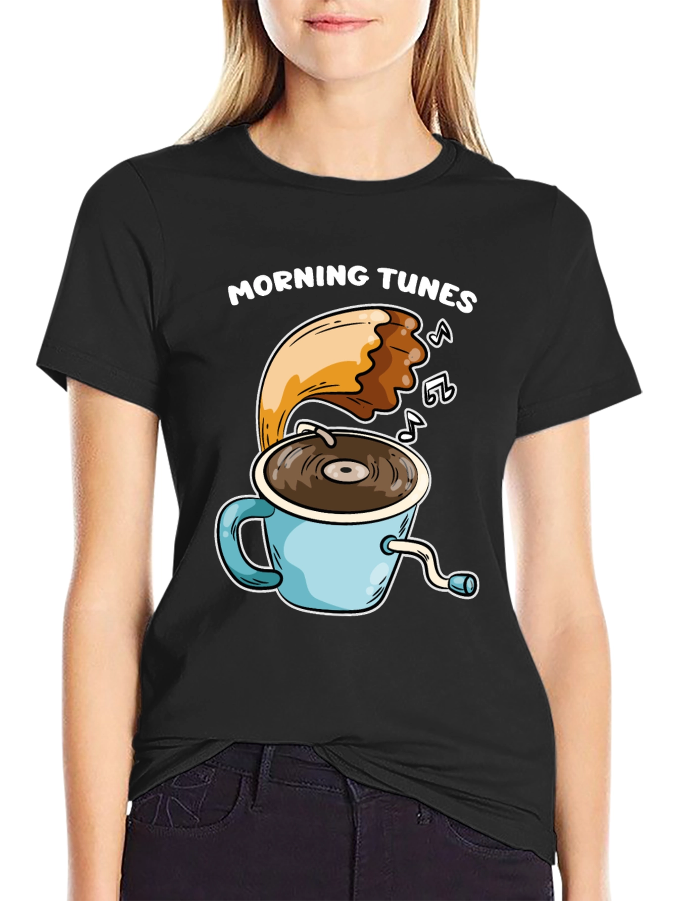 Morning Tunes T-Shirt - Coffee and Music