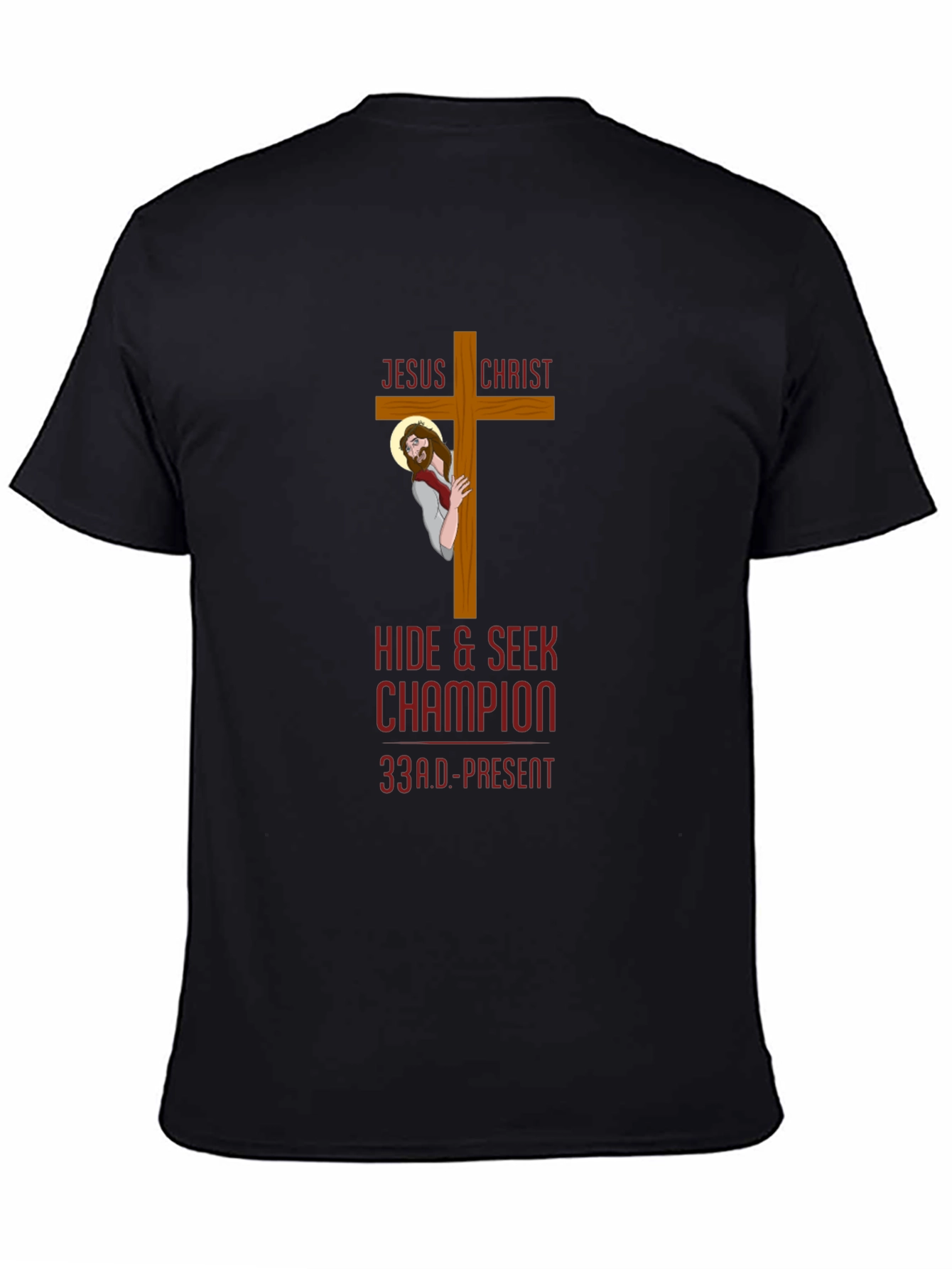 Jesus Christ Hide & Seek Champion Black T-Shirt