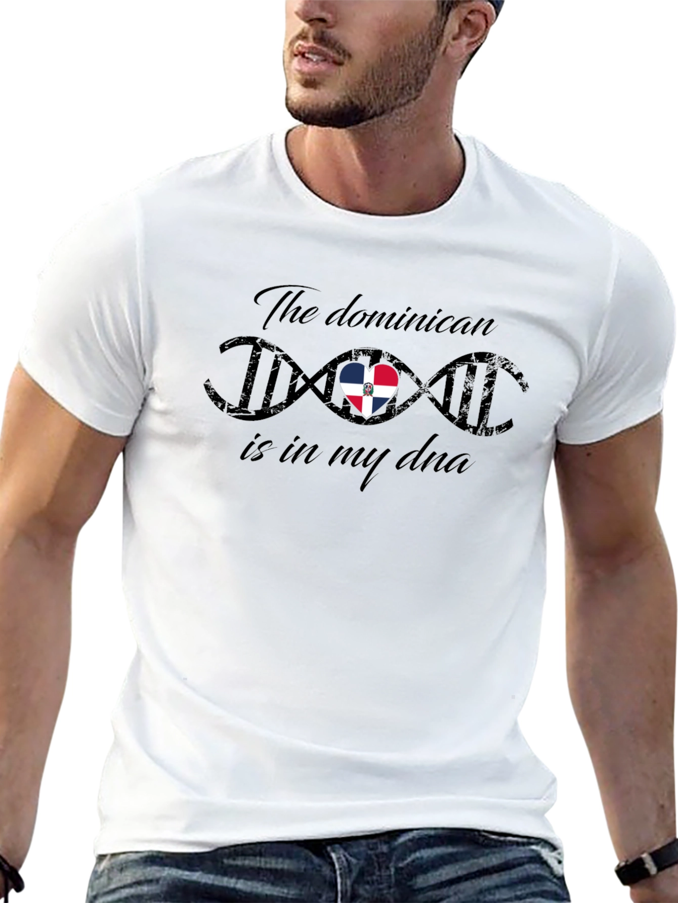 Dominican Republic Flag DNA T-Shirt