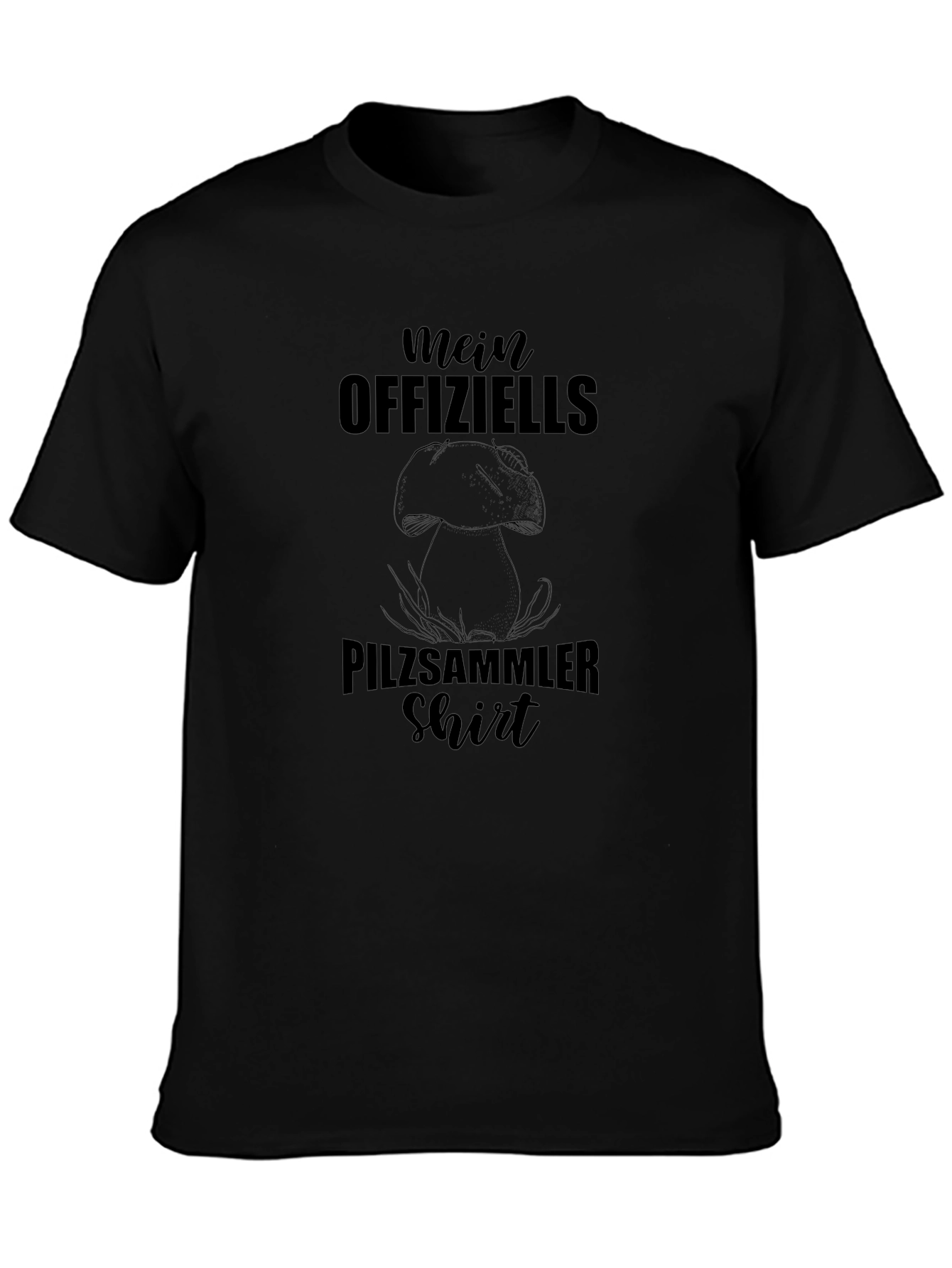 Mushroom Hunter Shirt - Black Tee - Official Forager