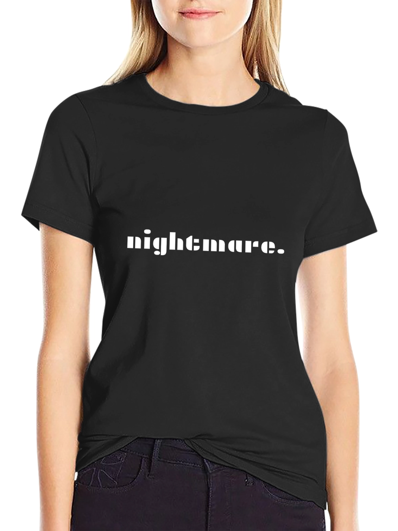 Nightmare Graphic Tee - Black Cotton T-Shirt