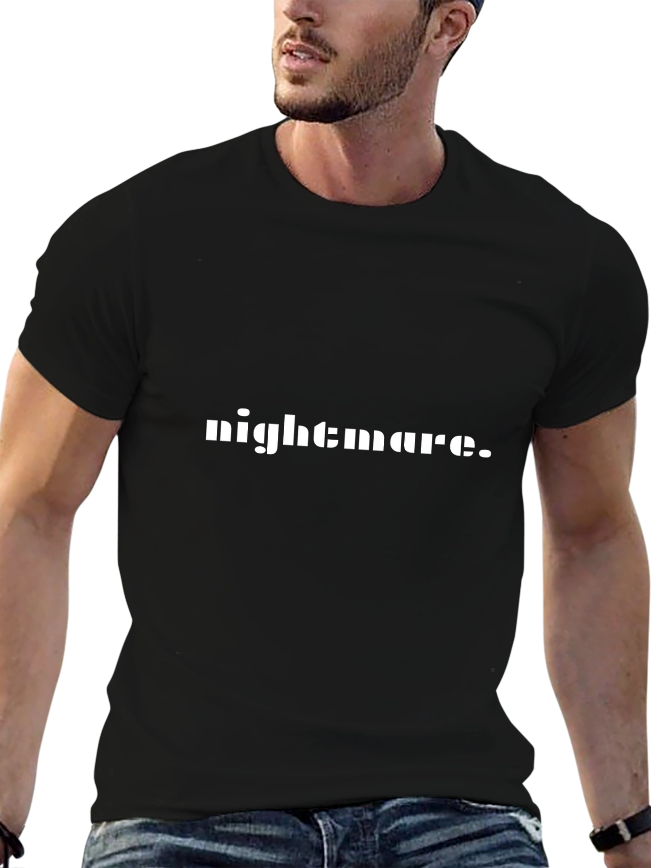 Nightmare Graphic Tee - Black Cotton T-Shirt