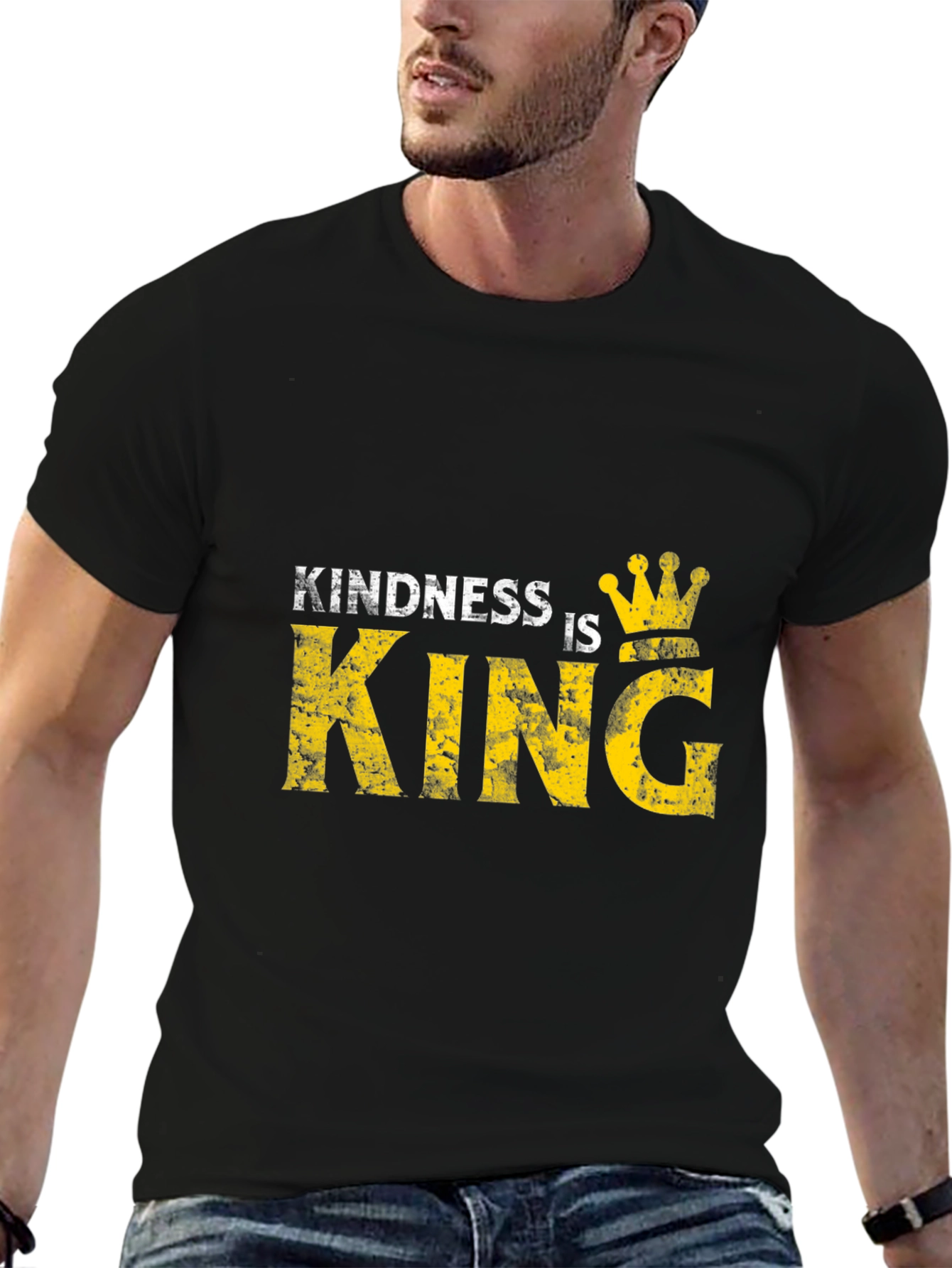 Kindness is King Graphic Black T-Shirt