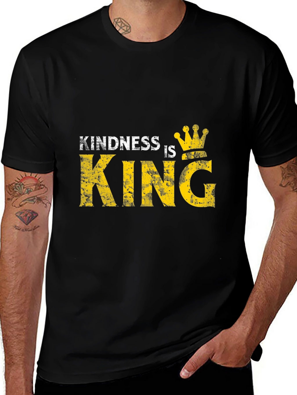 Kindness is King Graphic Black T-Shirt
