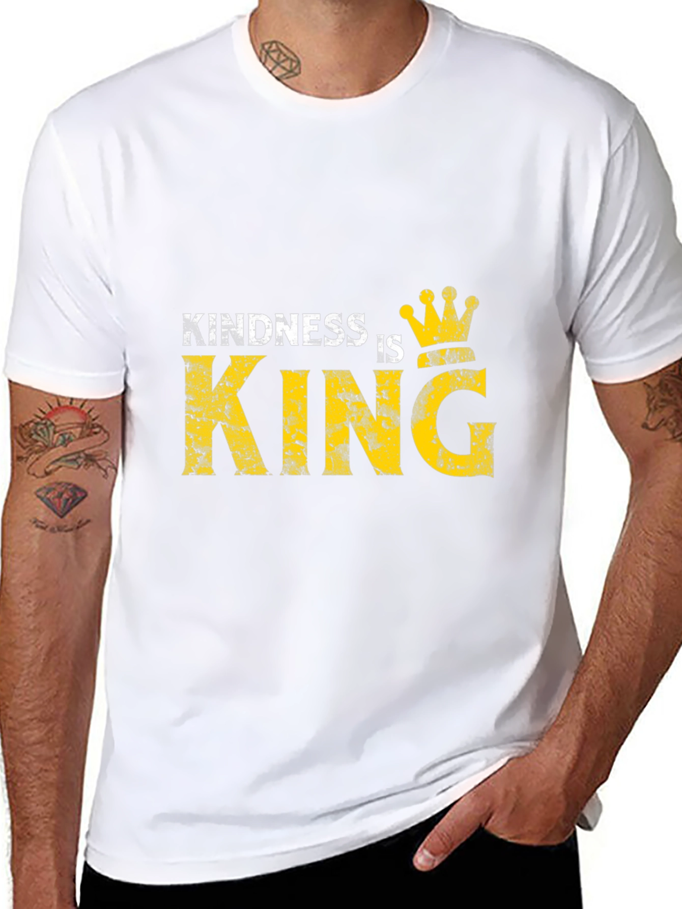 Kindness is King Graphic Black T-Shirt