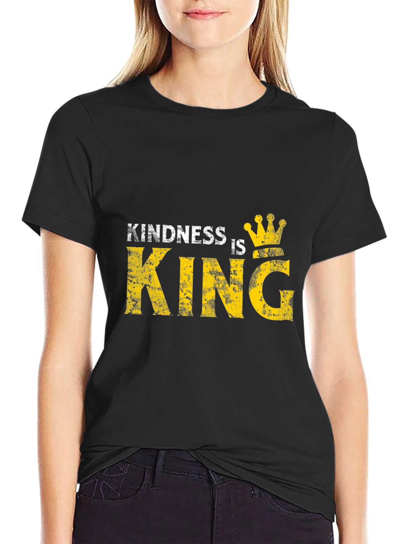 Kindness is King Graphic Black T-Shirt