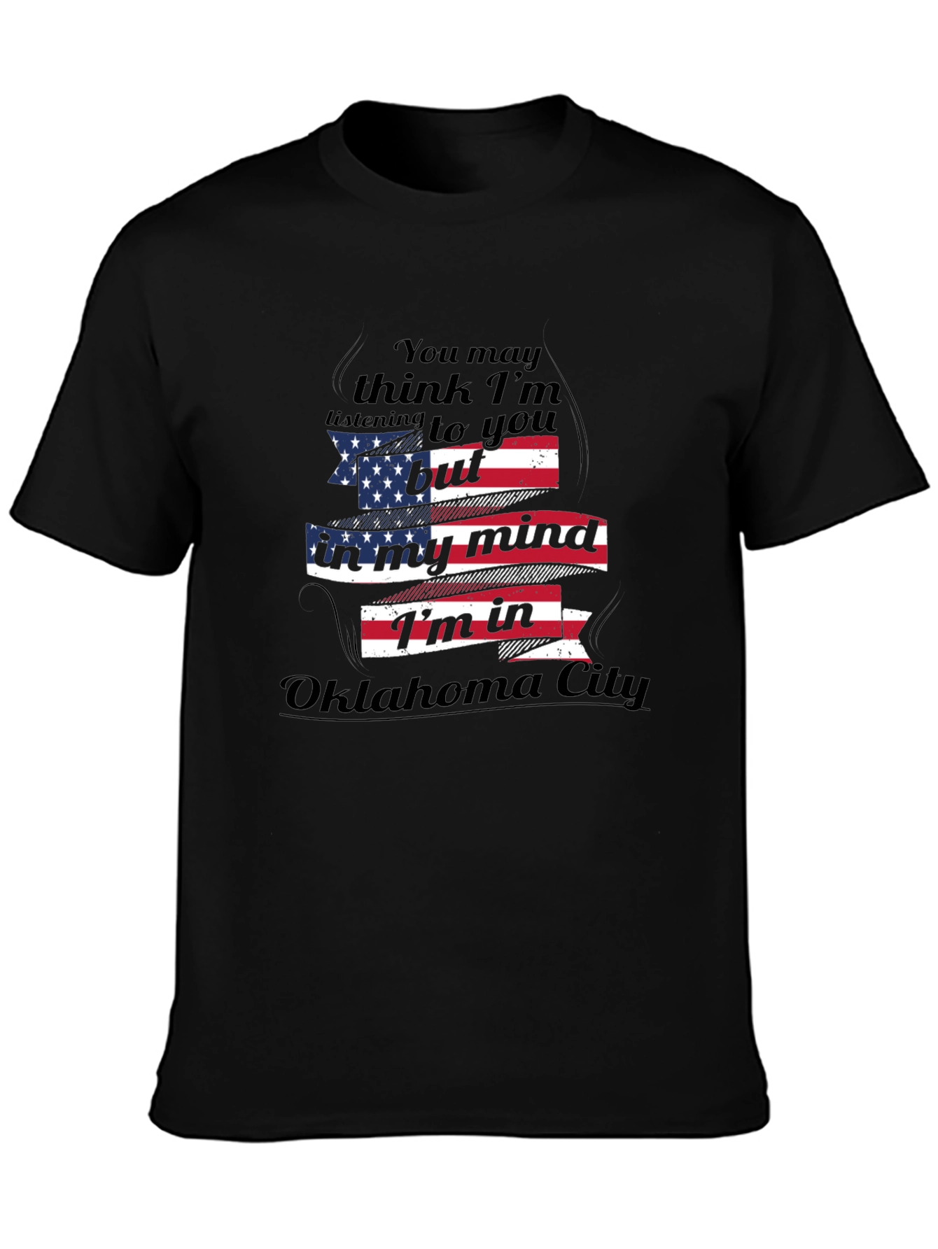 Oklahoma City Mind T-Shirt - USA Flag Graphic Tee