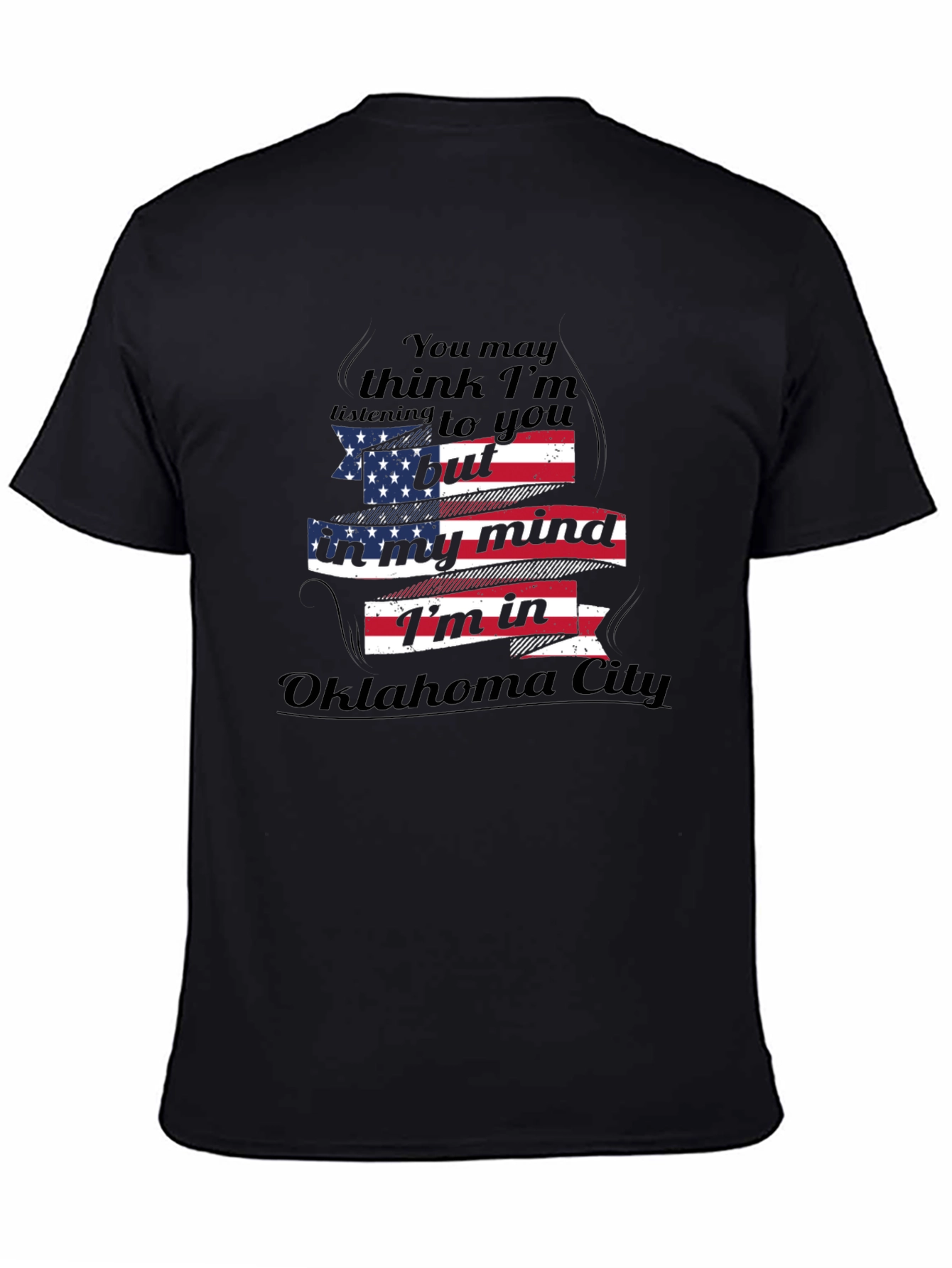 Oklahoma City Mind T-Shirt - USA Flag Graphic Tee