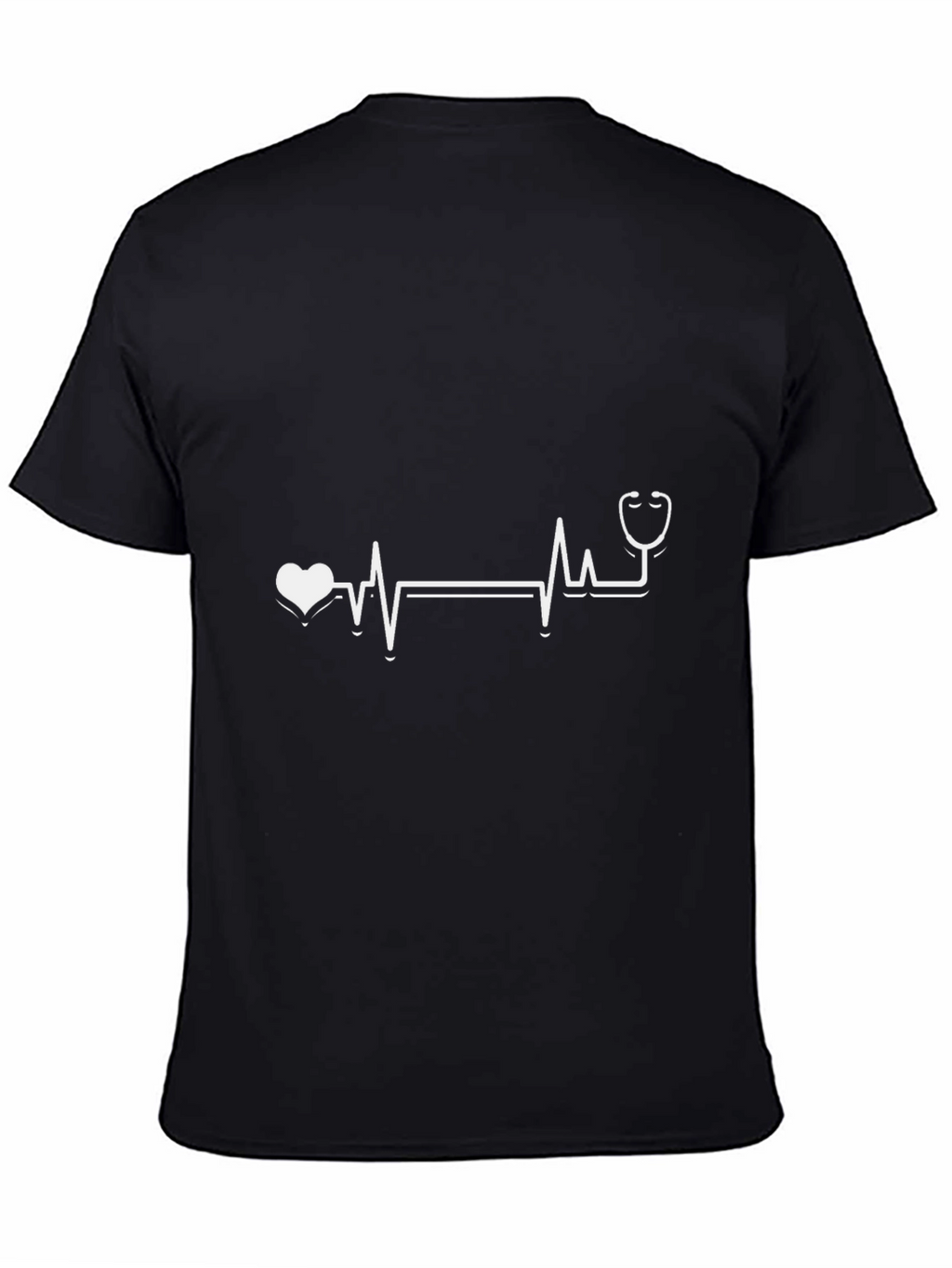 Heartbeat Stethoscope Graphic T-Shirt - Medical Design