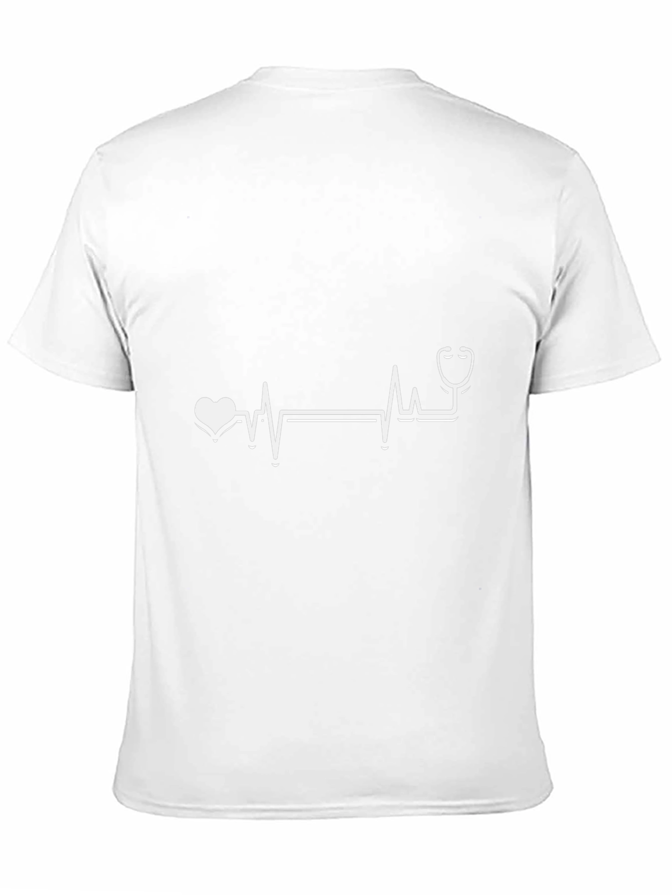 Heartbeat Stethoscope Graphic T-Shirt - Medical Design