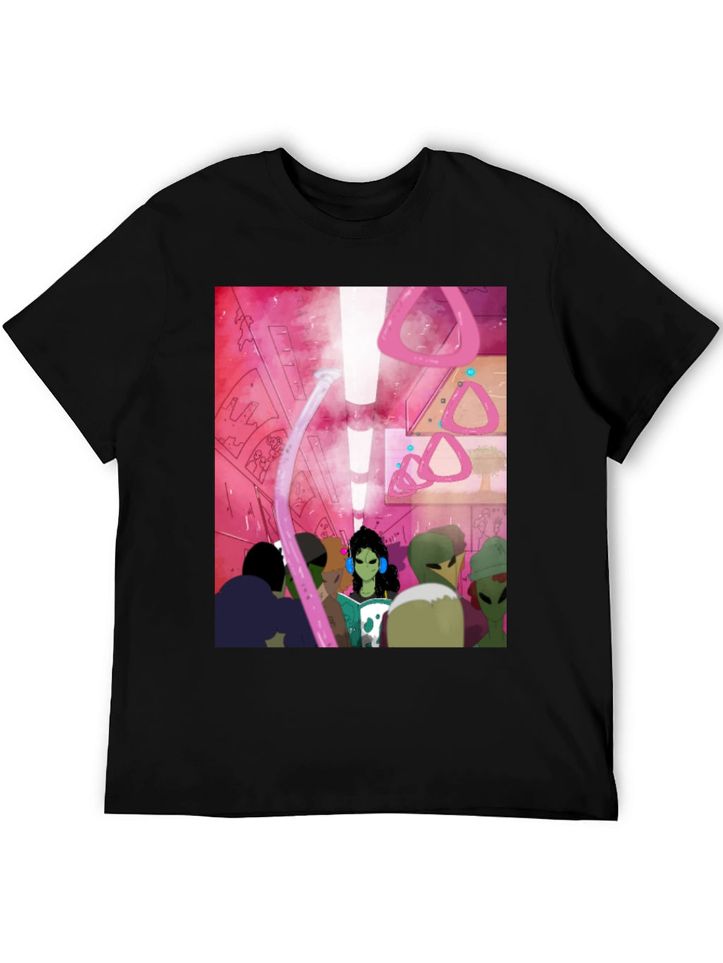 Alien Subway T-Shirt - Sci-Fi Commute