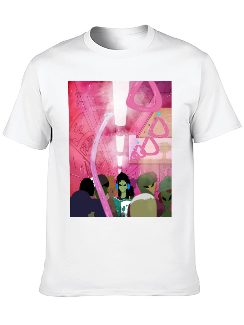 Alien Subway T-Shirt - Sci-Fi Commute