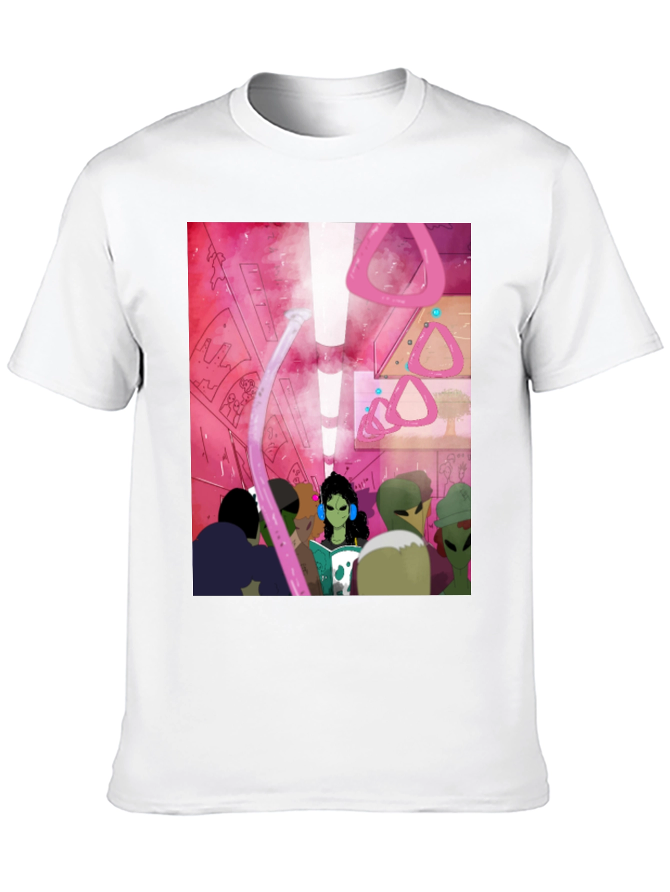 Alien Subway T-Shirt - Sci-Fi Commute