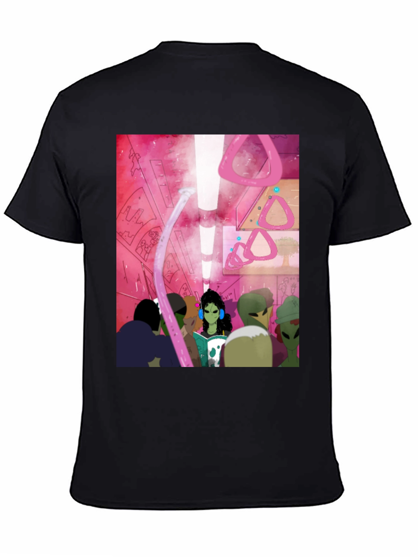 Alien Subway T-Shirt - Sci-Fi Commute