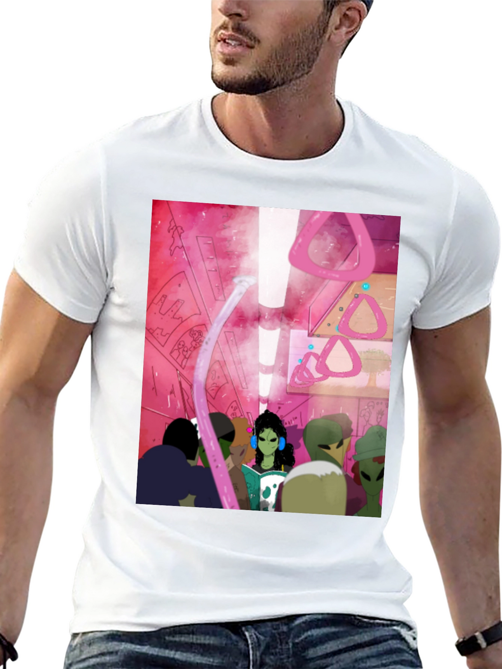 Alien Subway T-Shirt - Sci-Fi Commute