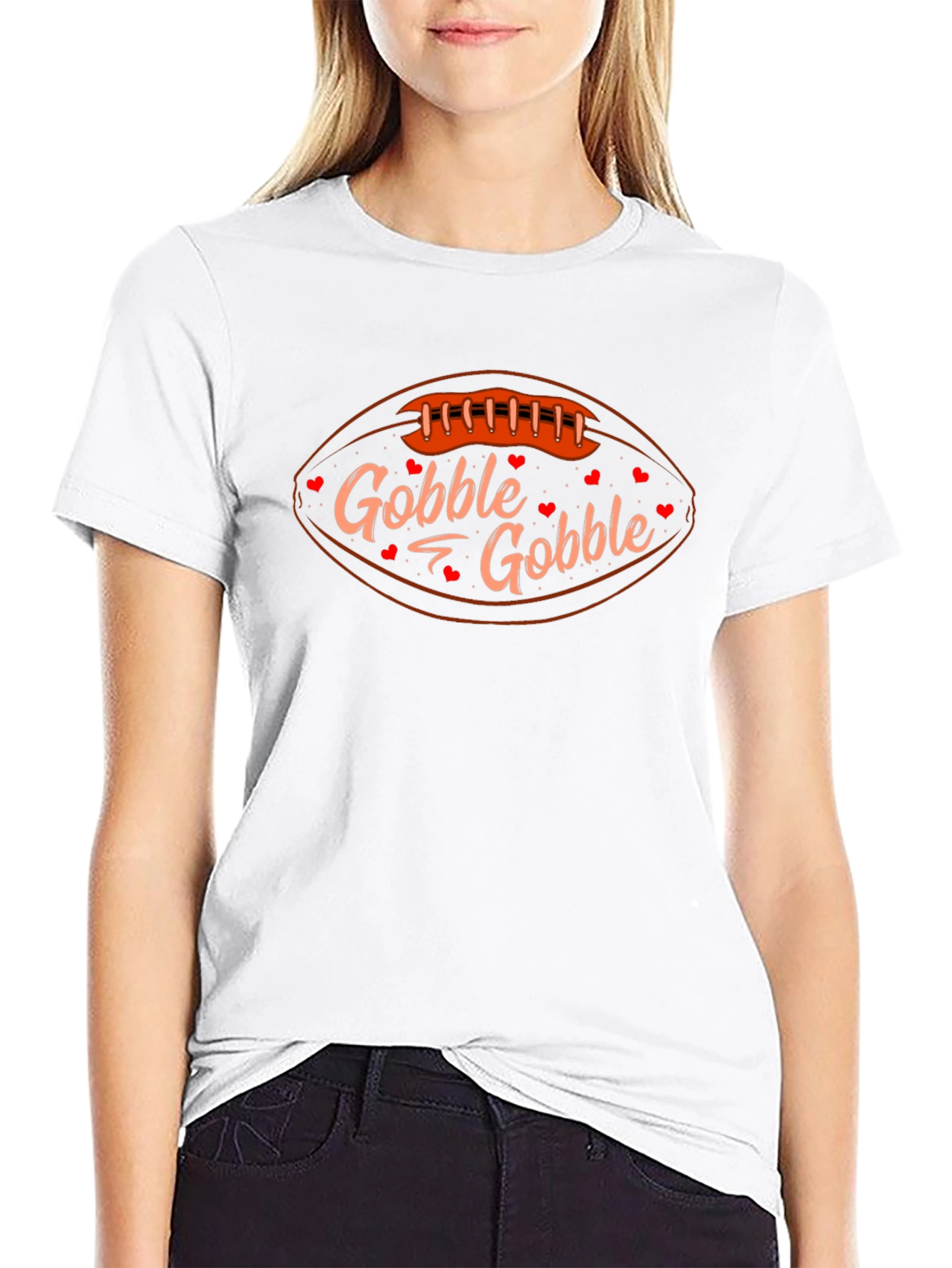 Gobble Gobble Thanksgiving Football T-Shirt