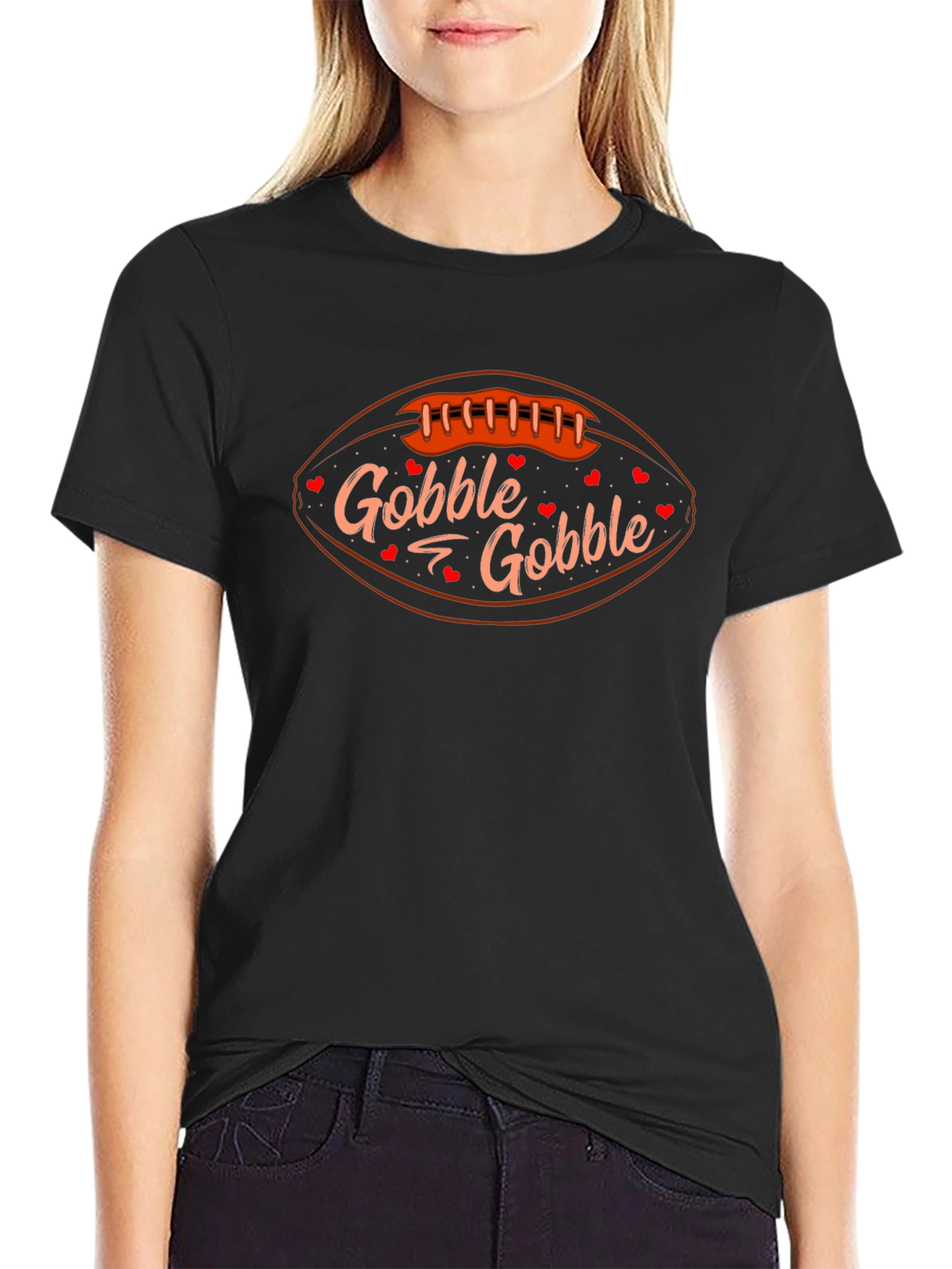 Gobble Gobble Thanksgiving Football T-Shirt