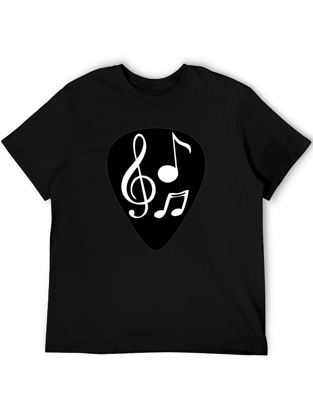 Music Note Graphic Black T-Shirt