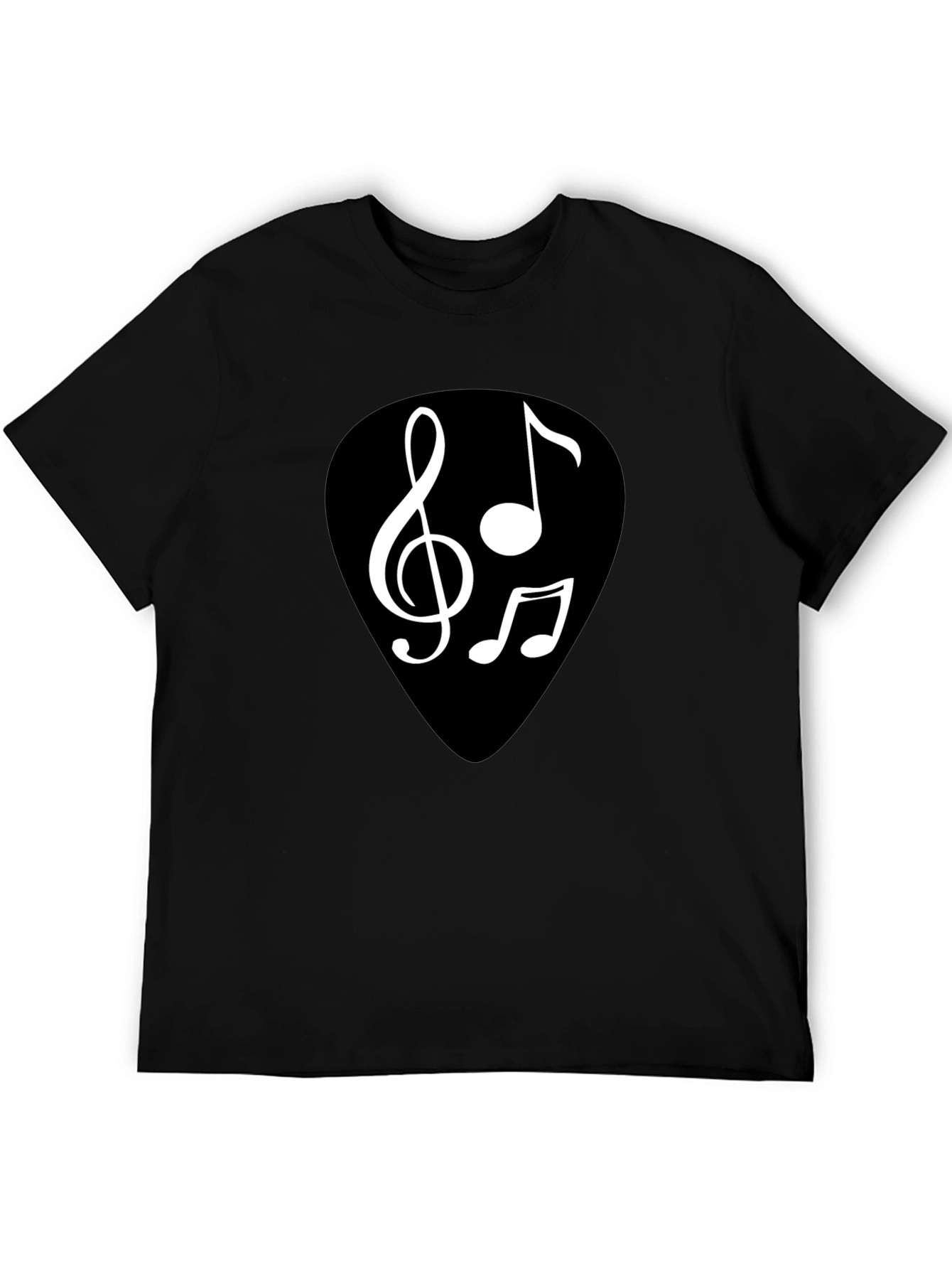 Music Note Graphic Black T-Shirt