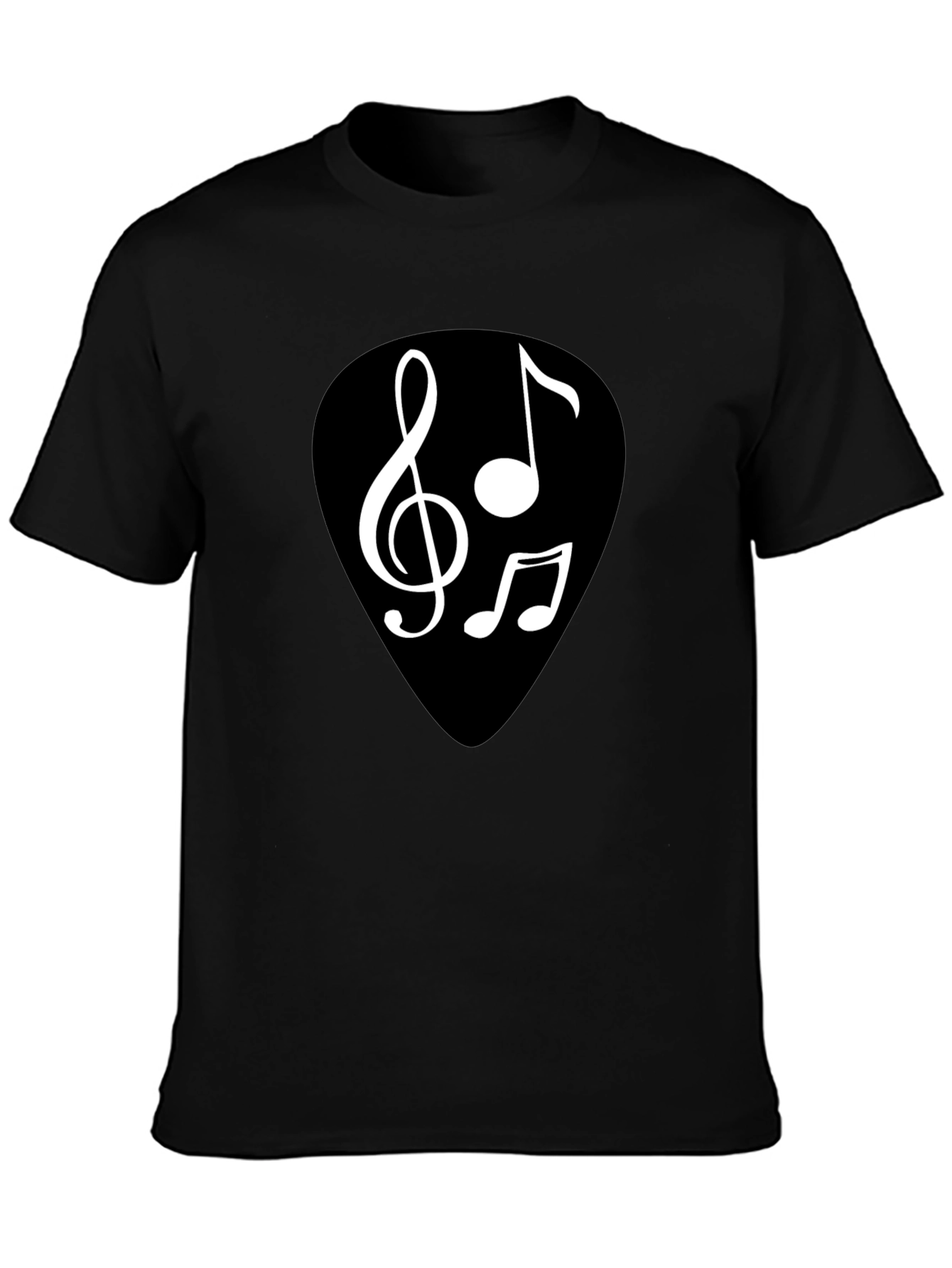Music Note Graphic Black T-Shirt