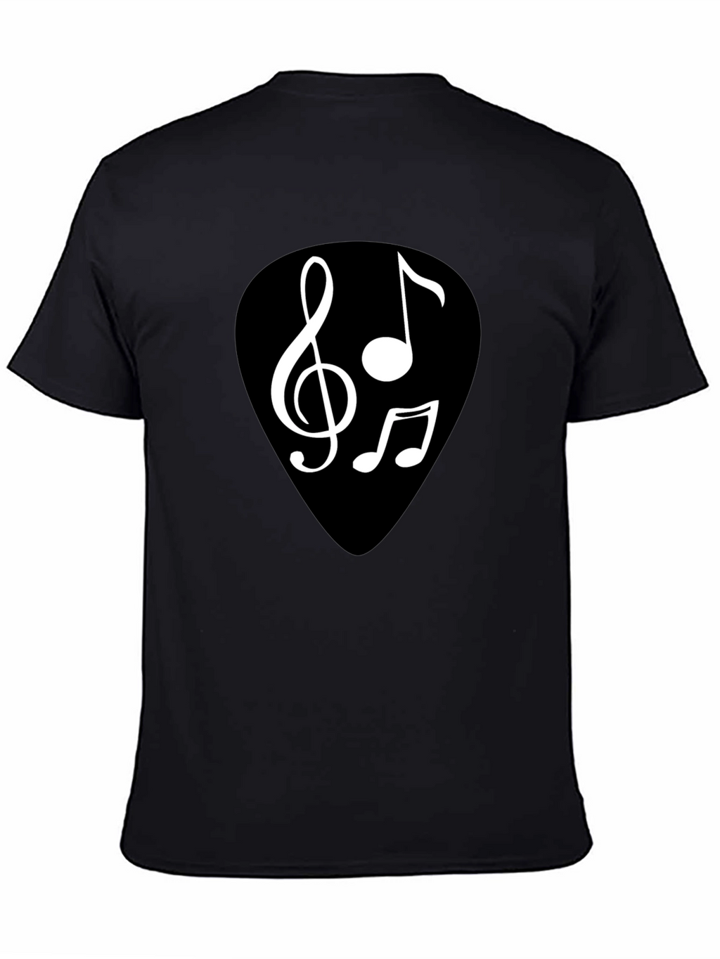 Music Note Graphic Black T-Shirt