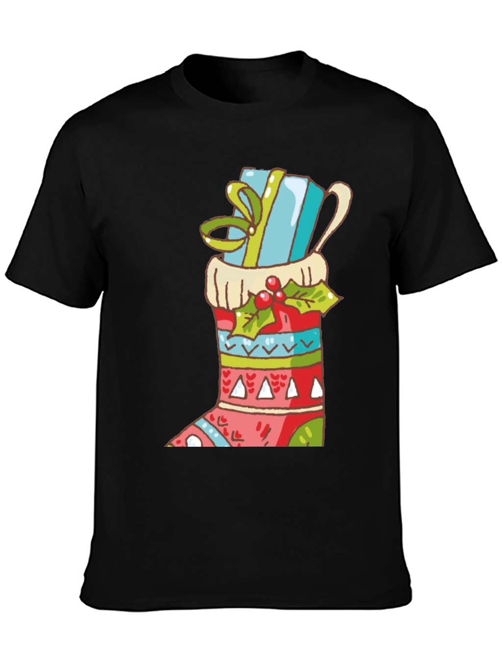 Festive Christmas Stocking T-Shirt