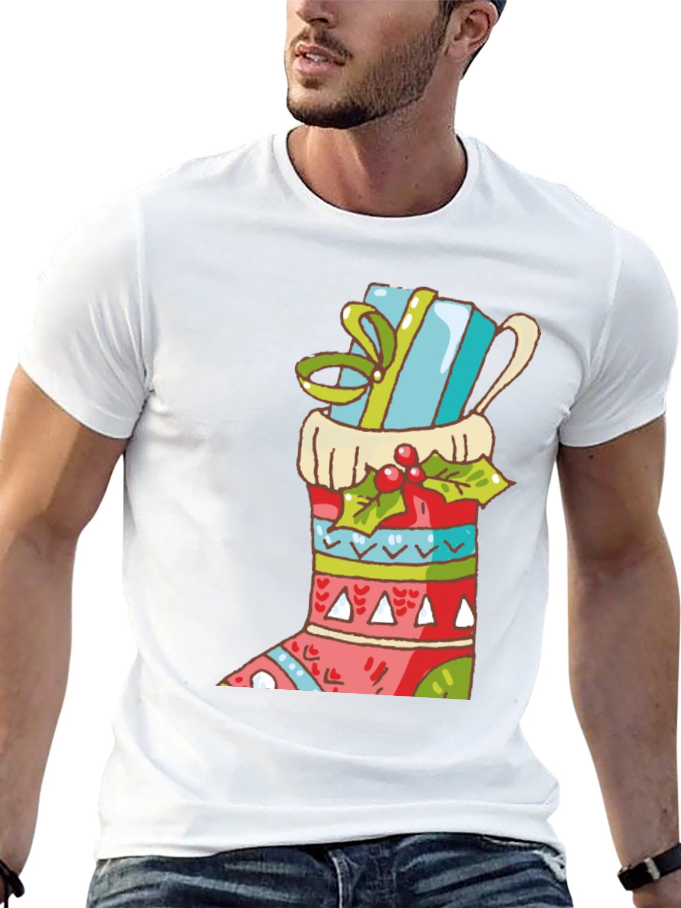 Festive Christmas Stocking T-Shirt