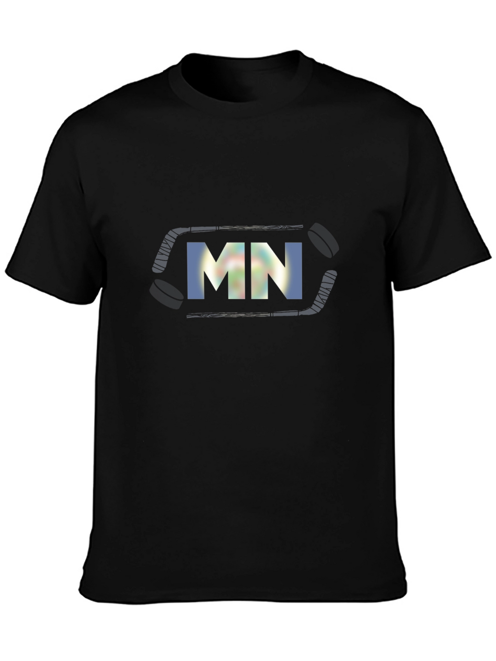 MN Hockey Stick Graphic Black T-Shirt
