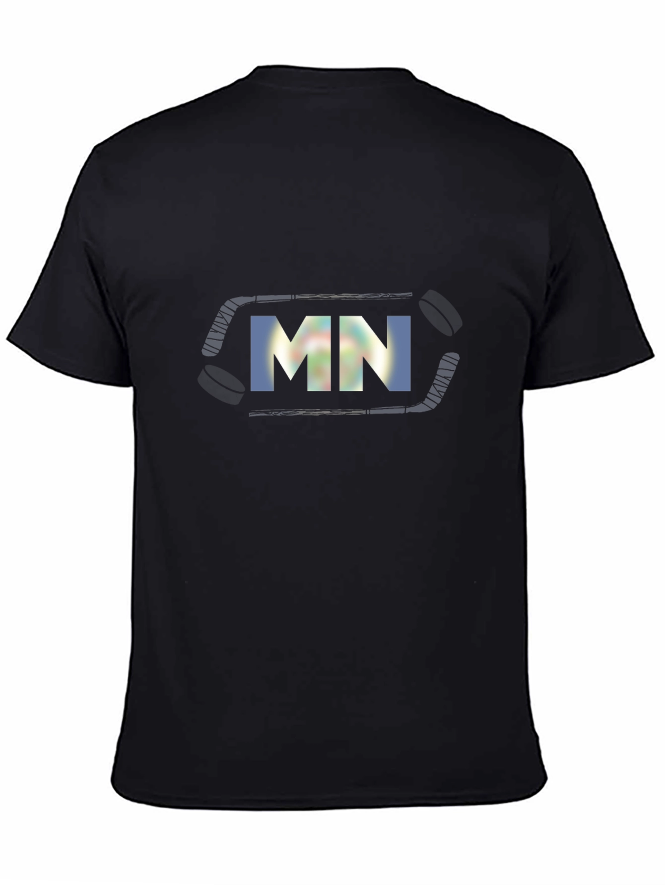 MN Hockey Stick Graphic Black T-Shirt