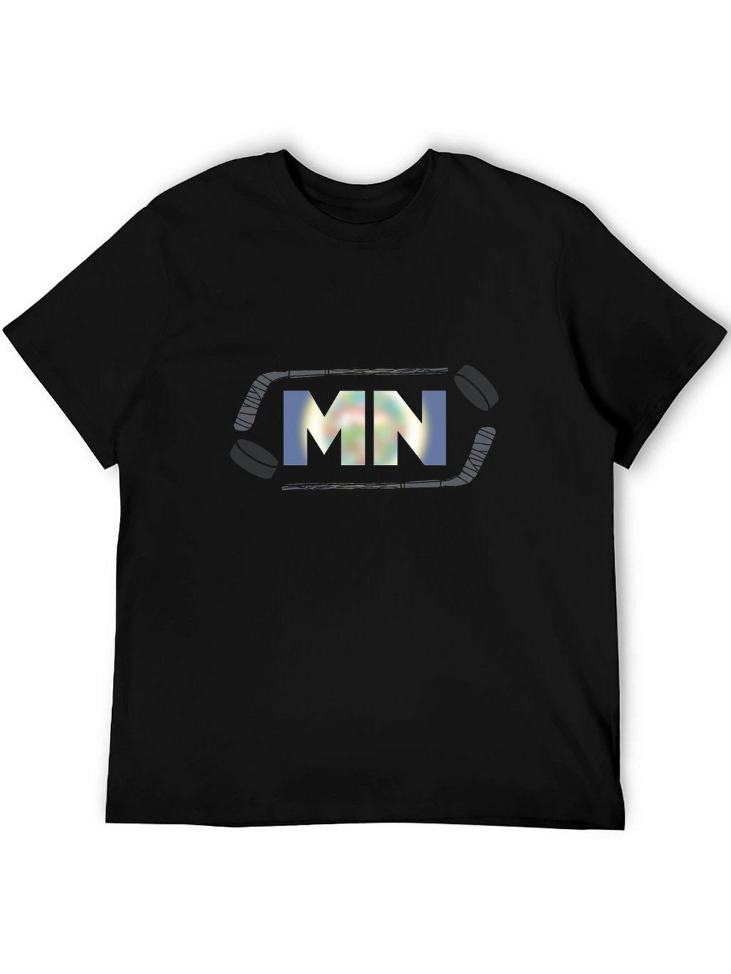 MN Hockey Stick Graphic Black T-Shirt