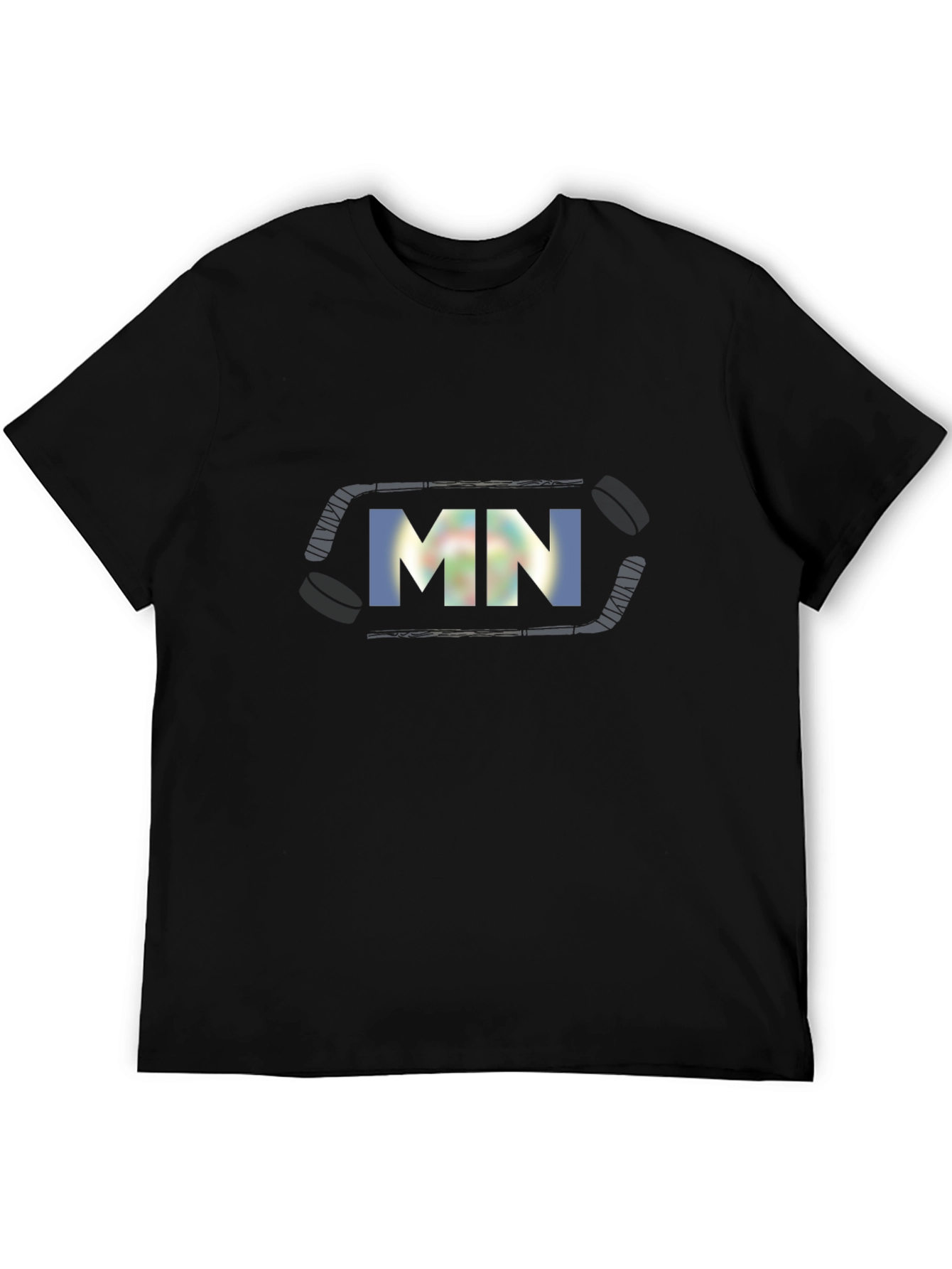 MN Hockey Stick Graphic Black T-Shirt