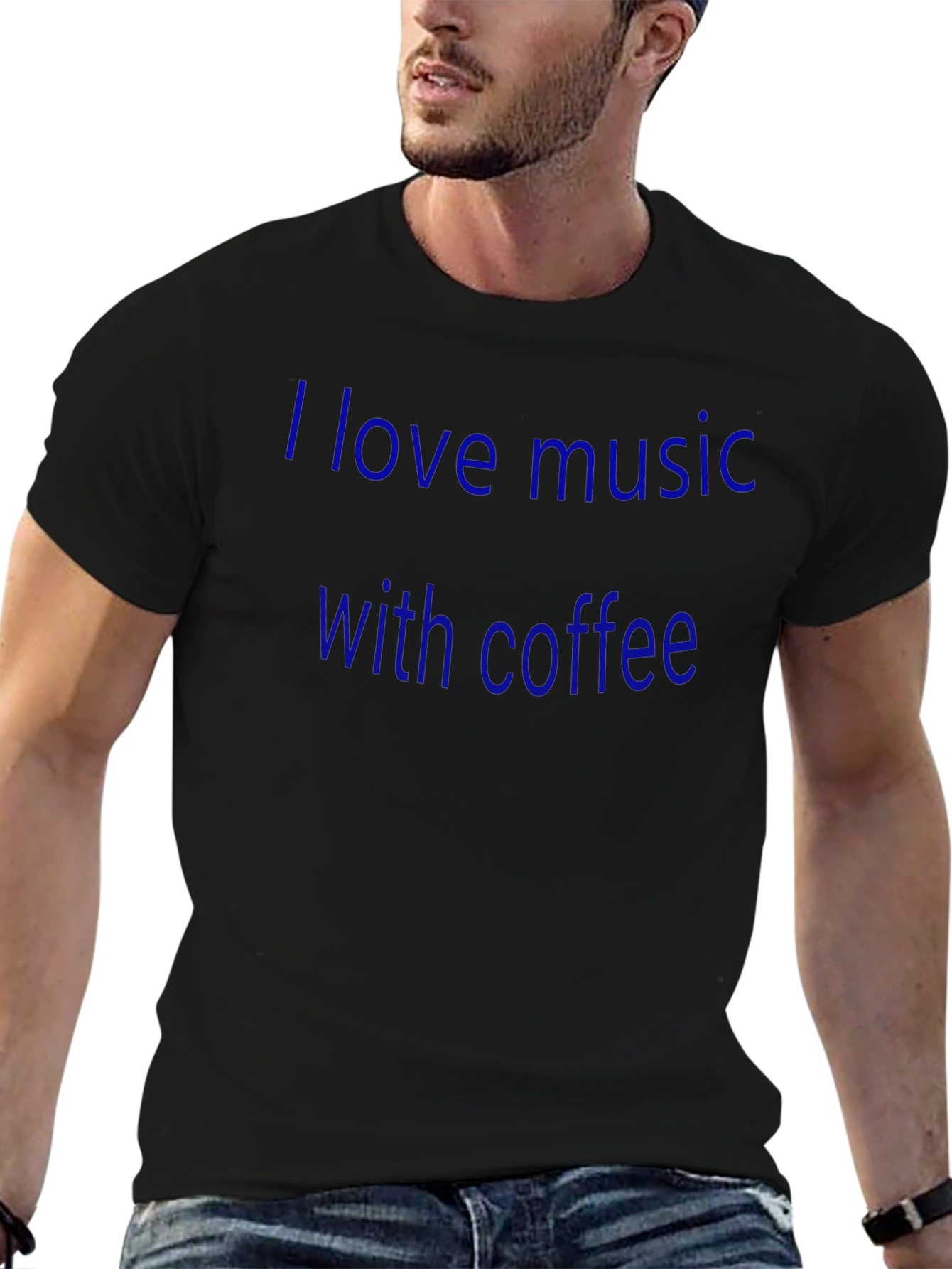 I Love Music With Coffee Graphic Tee