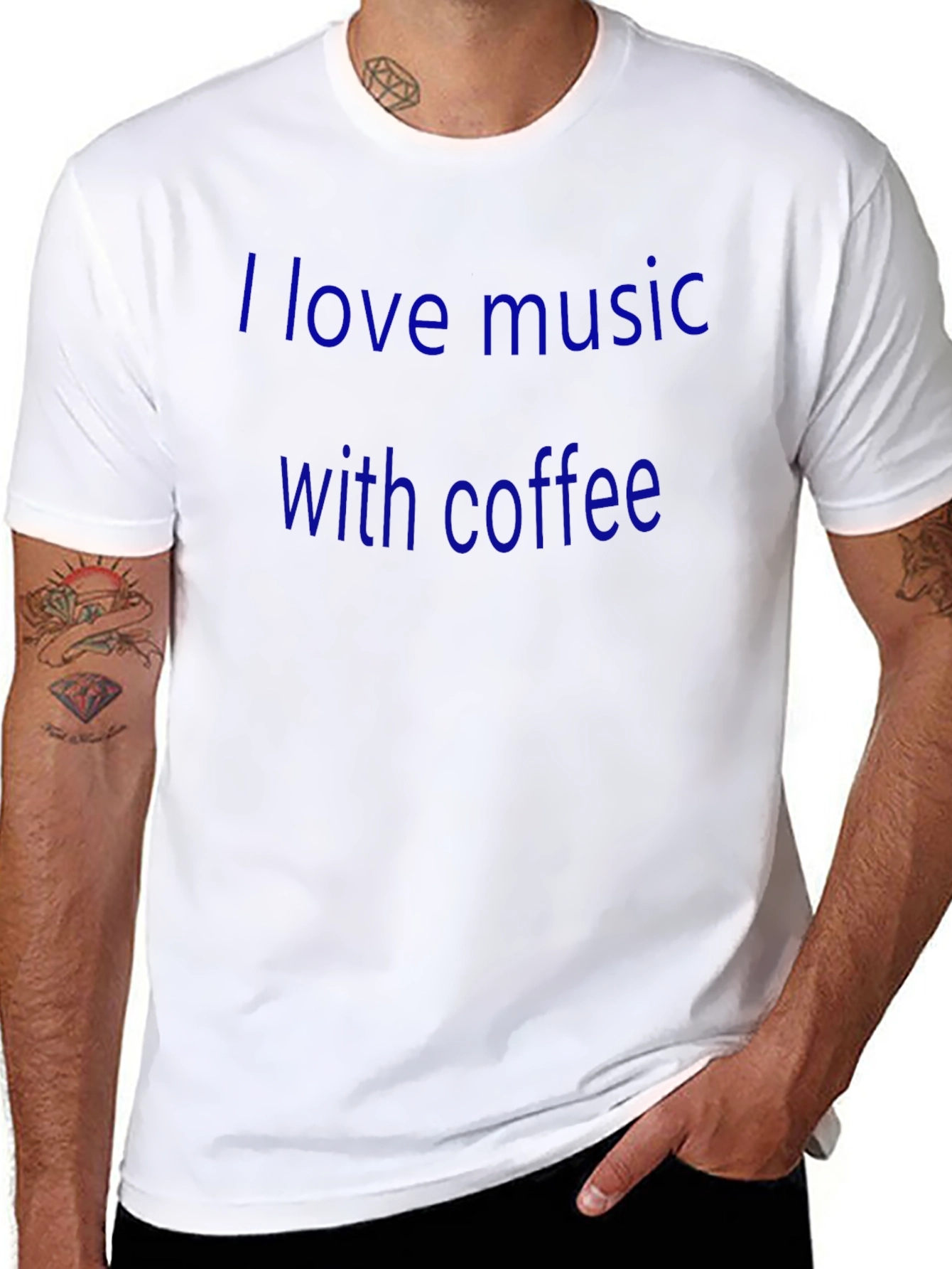 I Love Music With Coffee Graphic Tee