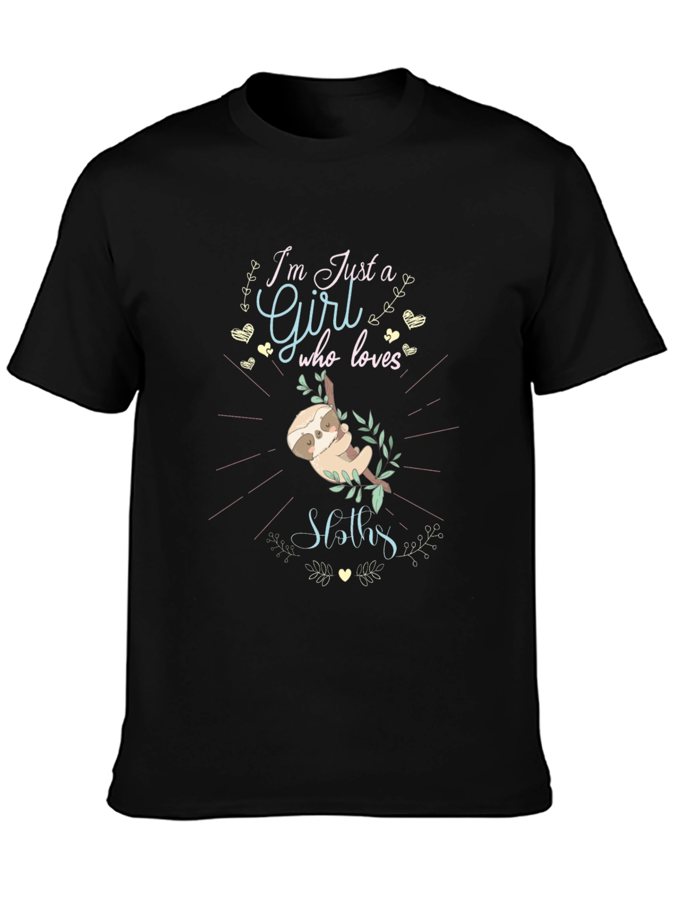 Im Just a Girl Who Loves Sloths T-Shirt