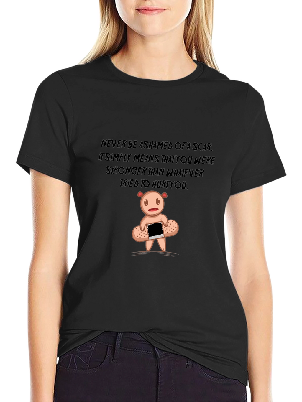 Inspirational Scar Bear Graphic T-Shirt