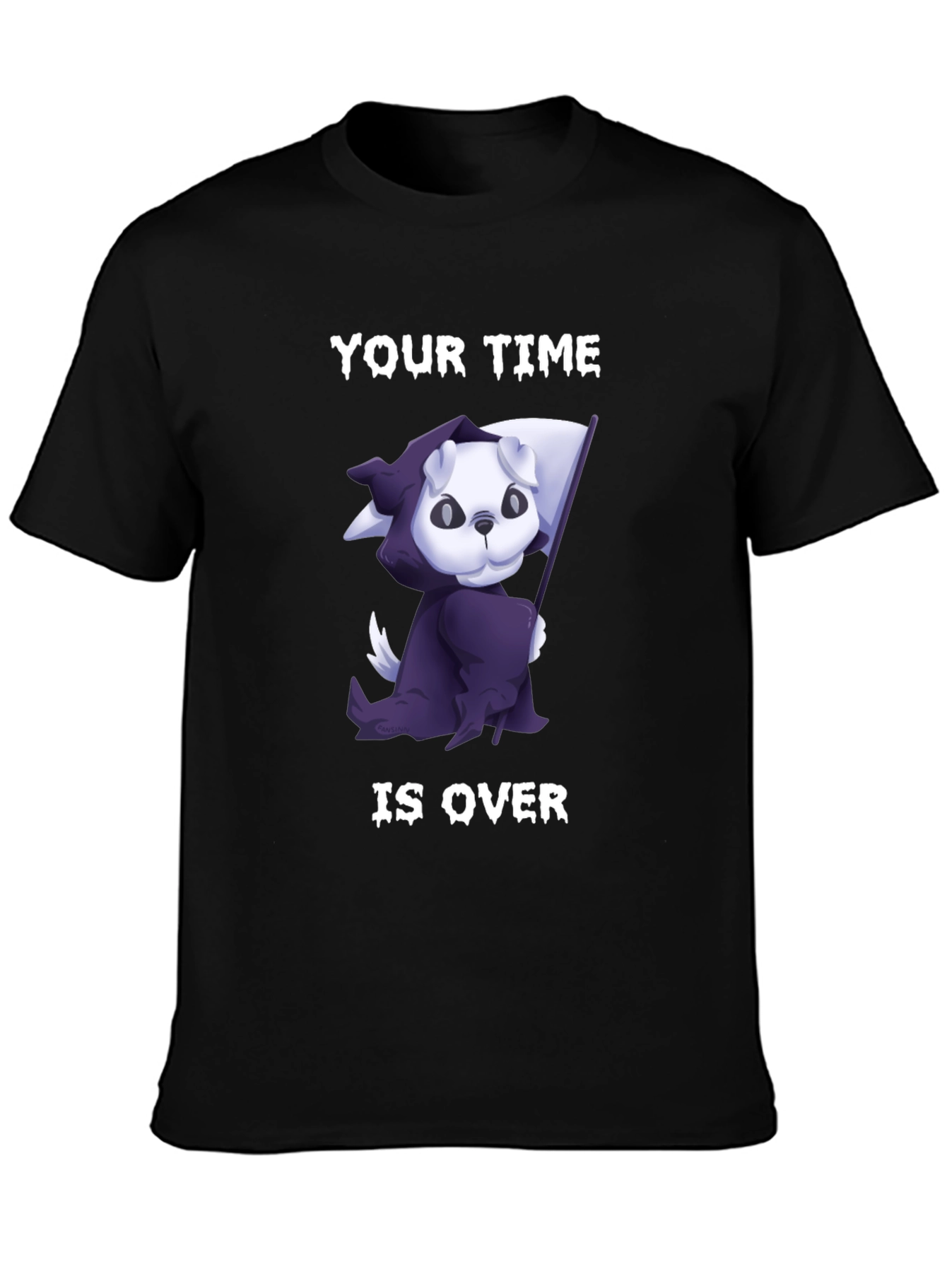 Grim Reaper Dog T-Shirt - Your Time Is Over!
