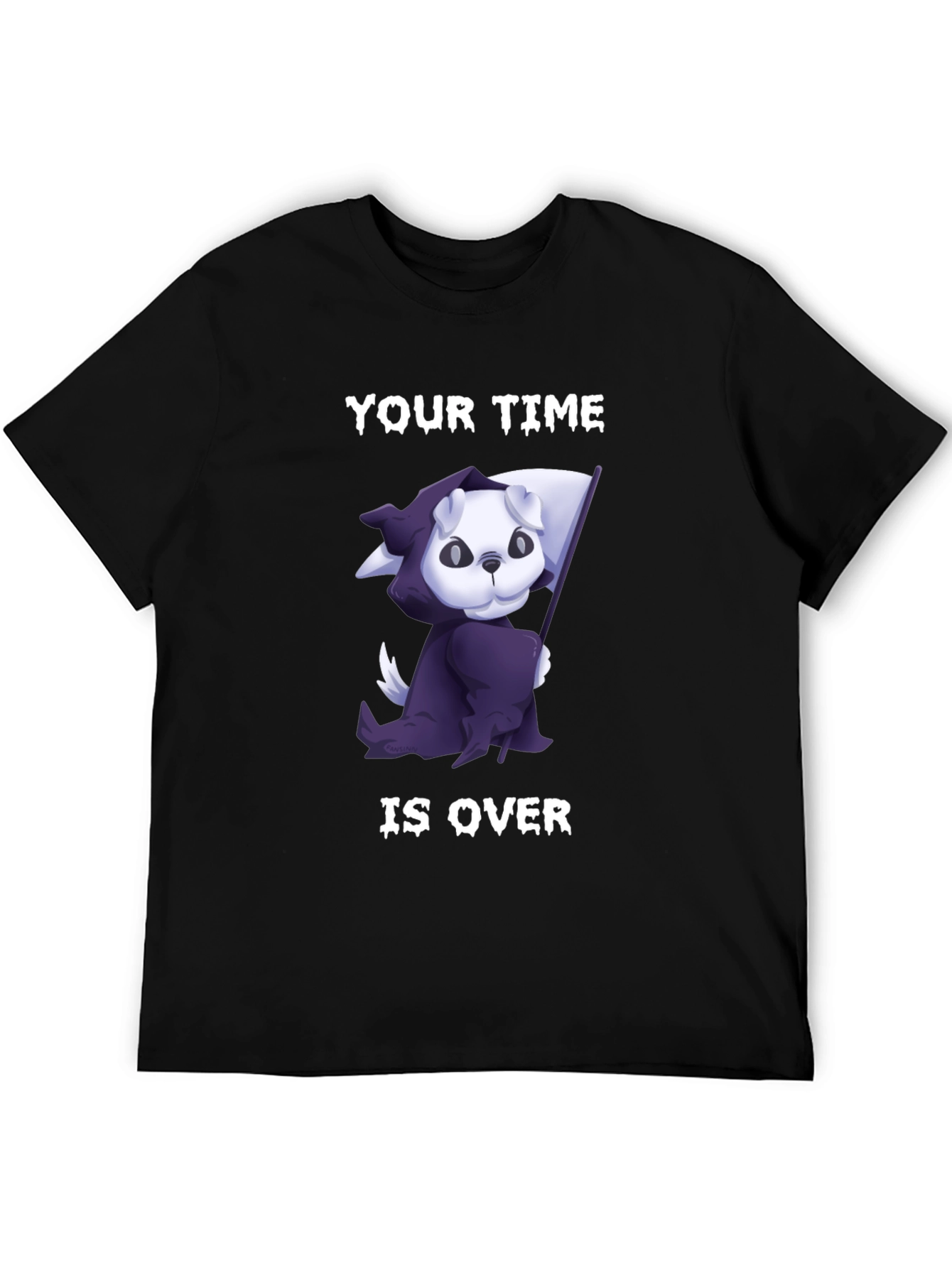 Grim Reaper Dog T-Shirt - Your Time Is Over!