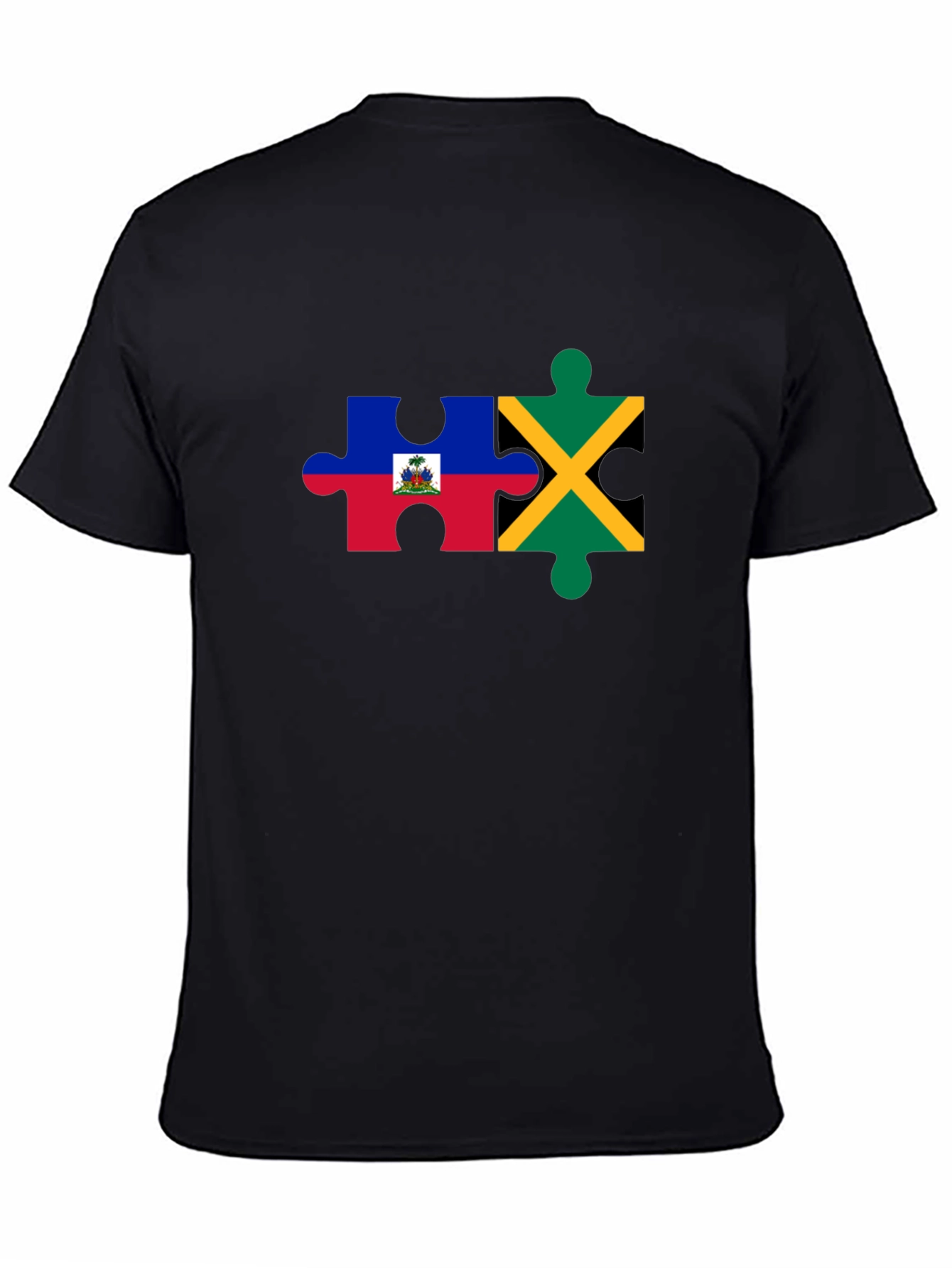 Haiti Jamaica Puzzle Piece Graphic Tee