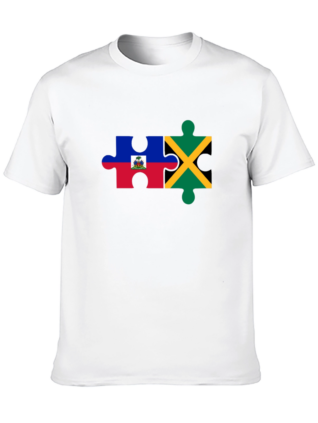 Haiti Jamaica Puzzle Piece Graphic Tee
