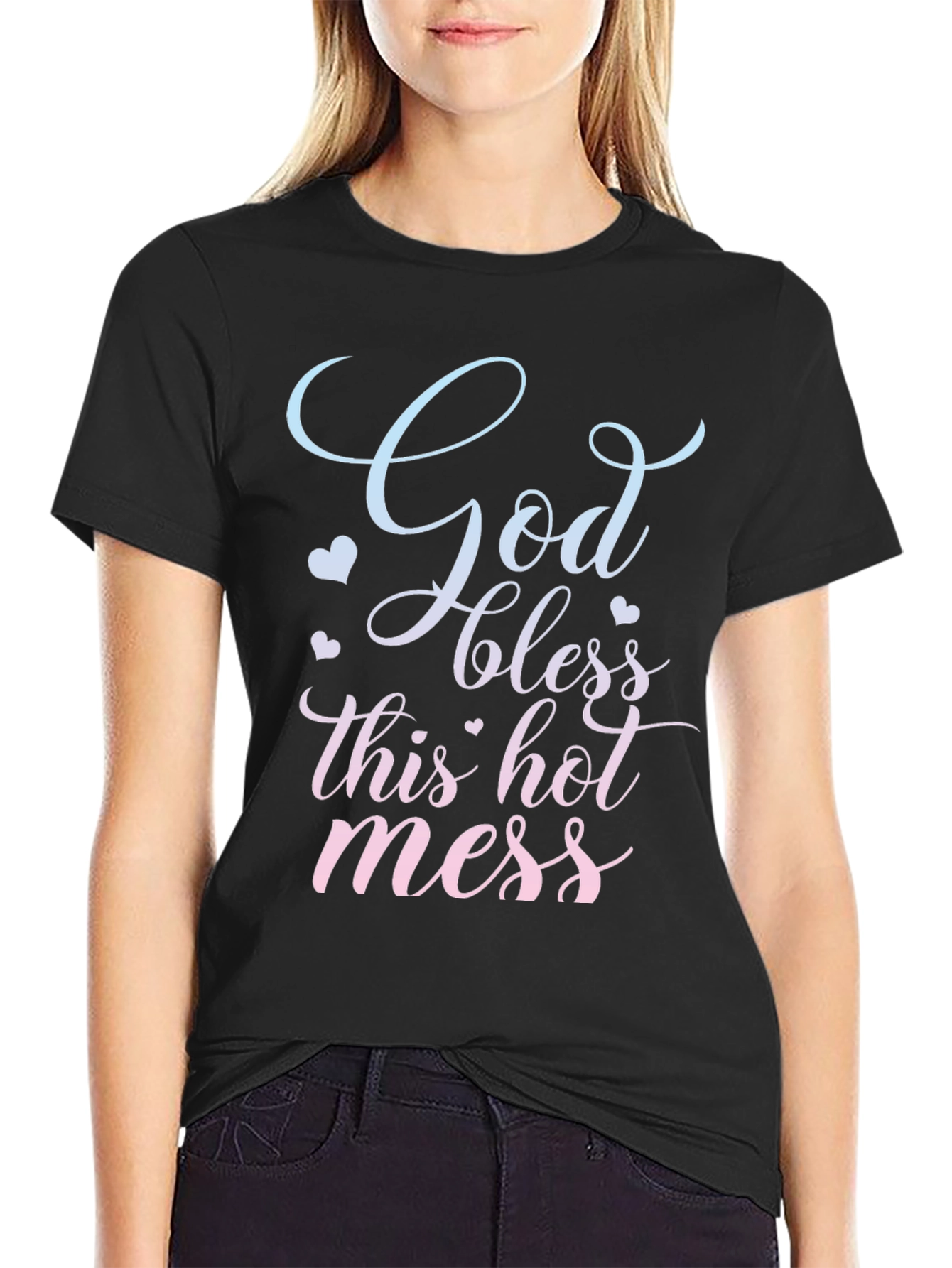 God Bless This Hot Mess T-Shirt Novelty Tee