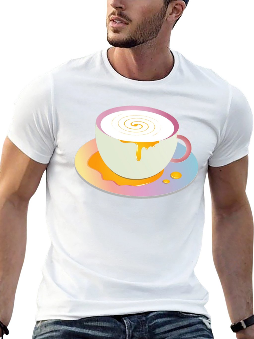 Cute Coffee Cup Graphic Tee