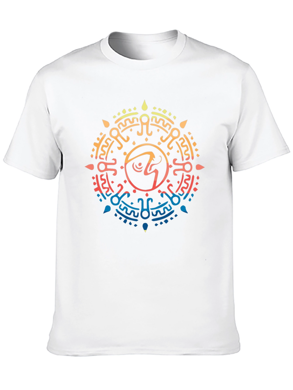 Aztec Sun Symbol Graphic T-Shirt
