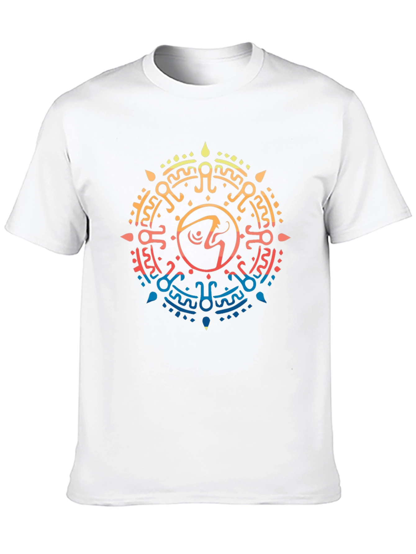 Aztec Sun Symbol Graphic T-Shirt