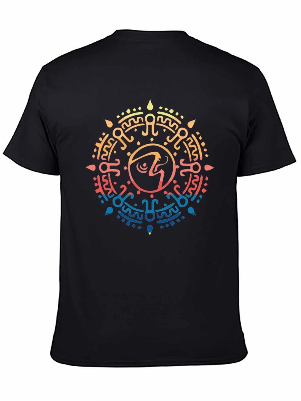 Aztec Sun Symbol Graphic T-Shirt