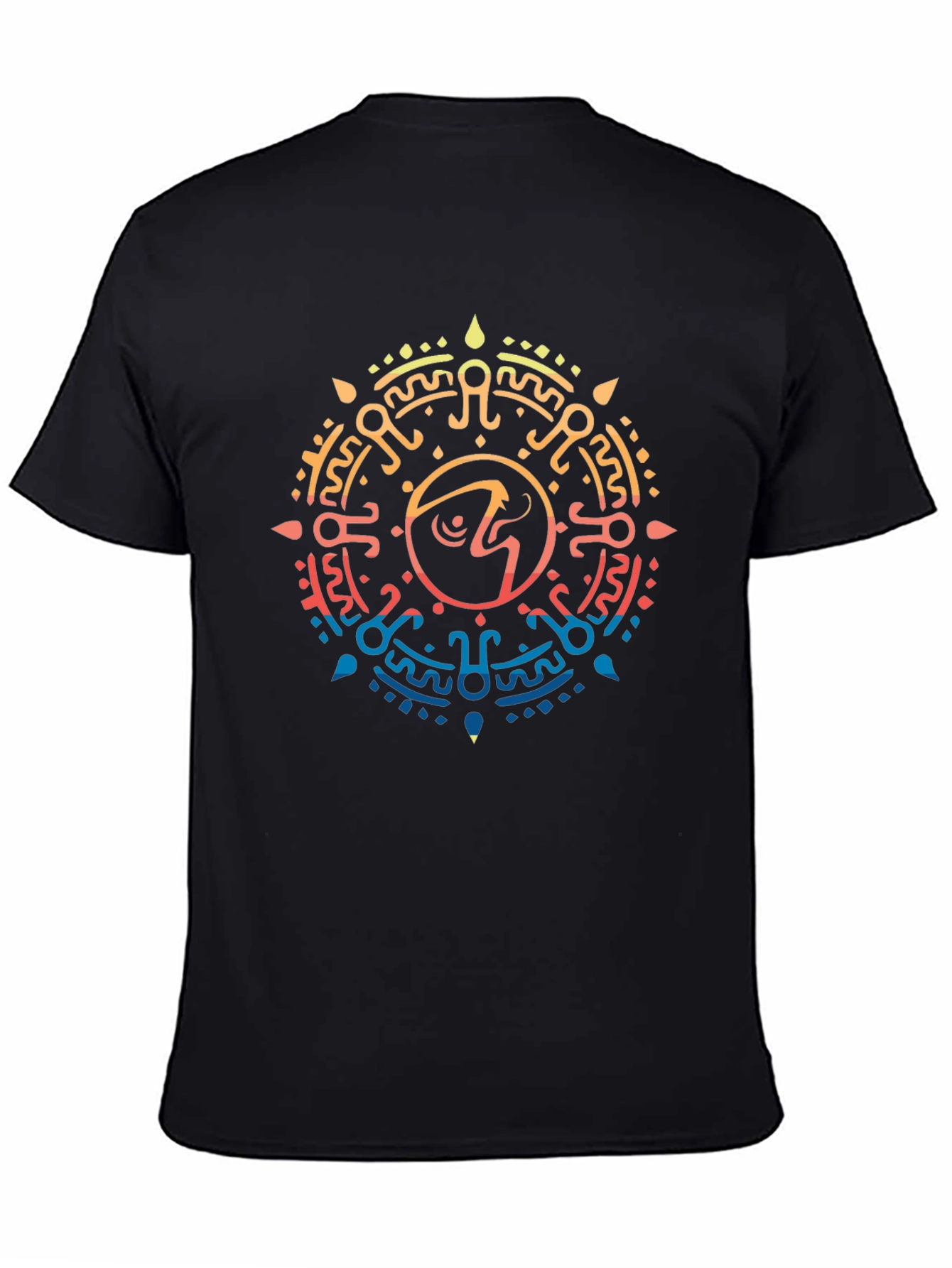 Aztec Sun Symbol Graphic T-Shirt