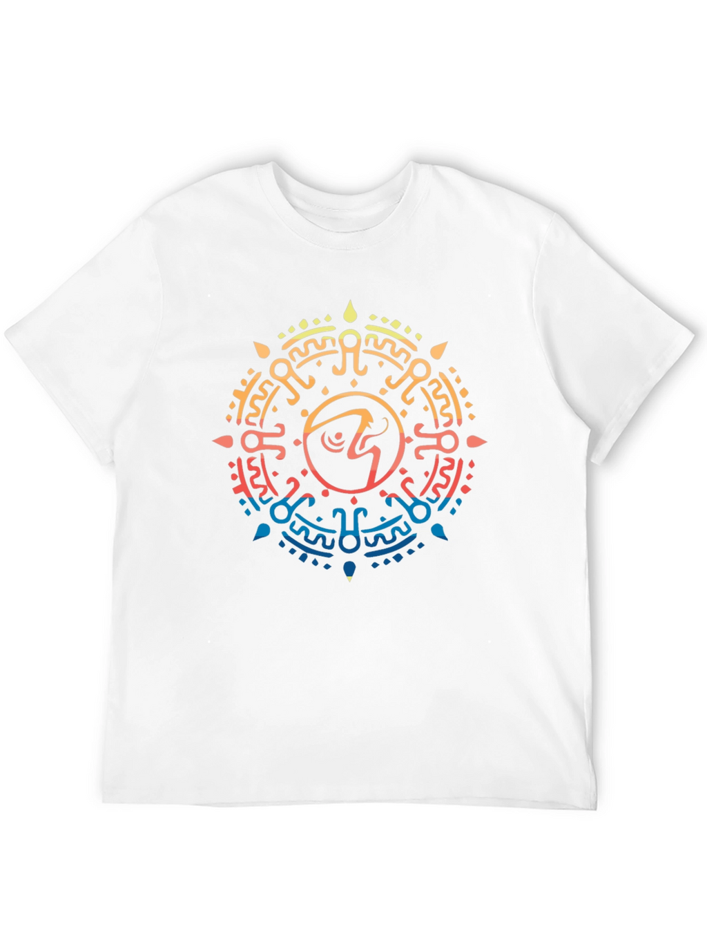 Aztec Sun Symbol Graphic T-Shirt